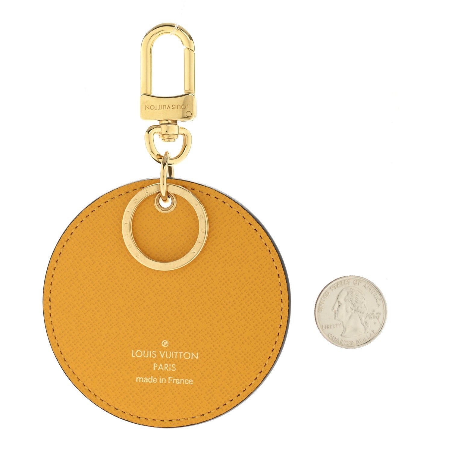 Louis Vuitton Monogram 2022 Christmas Animation New York Soho Bag Charm Key Ring Yellow