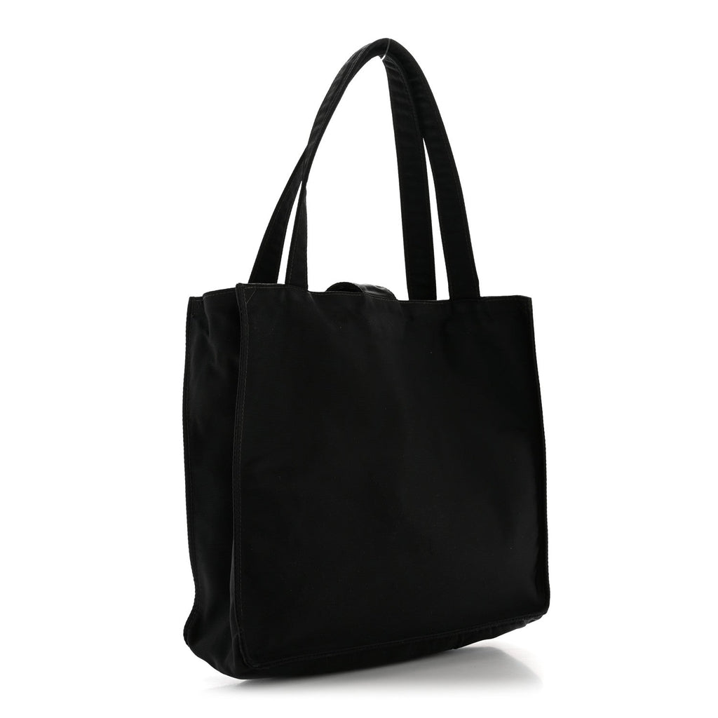 Chanel Nylon Button CC Tote Black