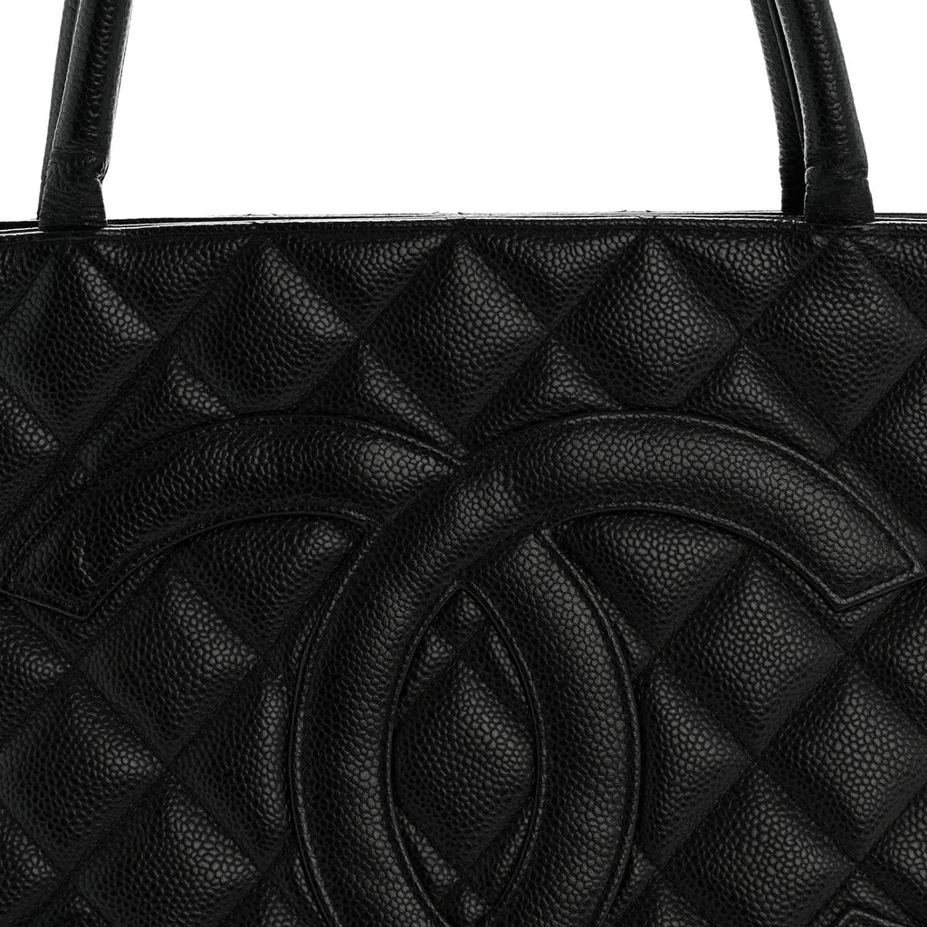 Chanel Caviar Quilted Medallion Tote Black