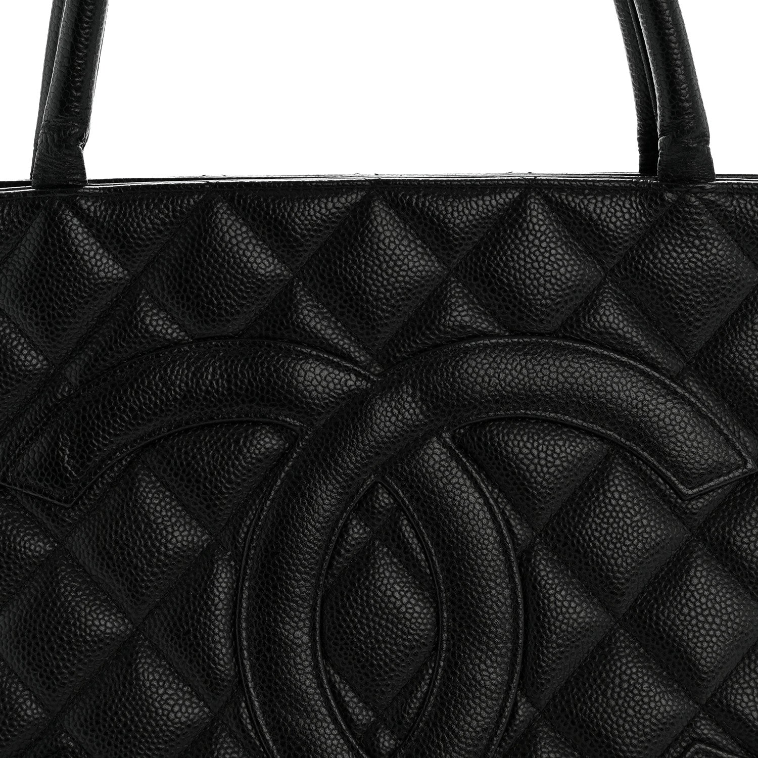 Chanel Caviar Quilted Medallion Tote Black