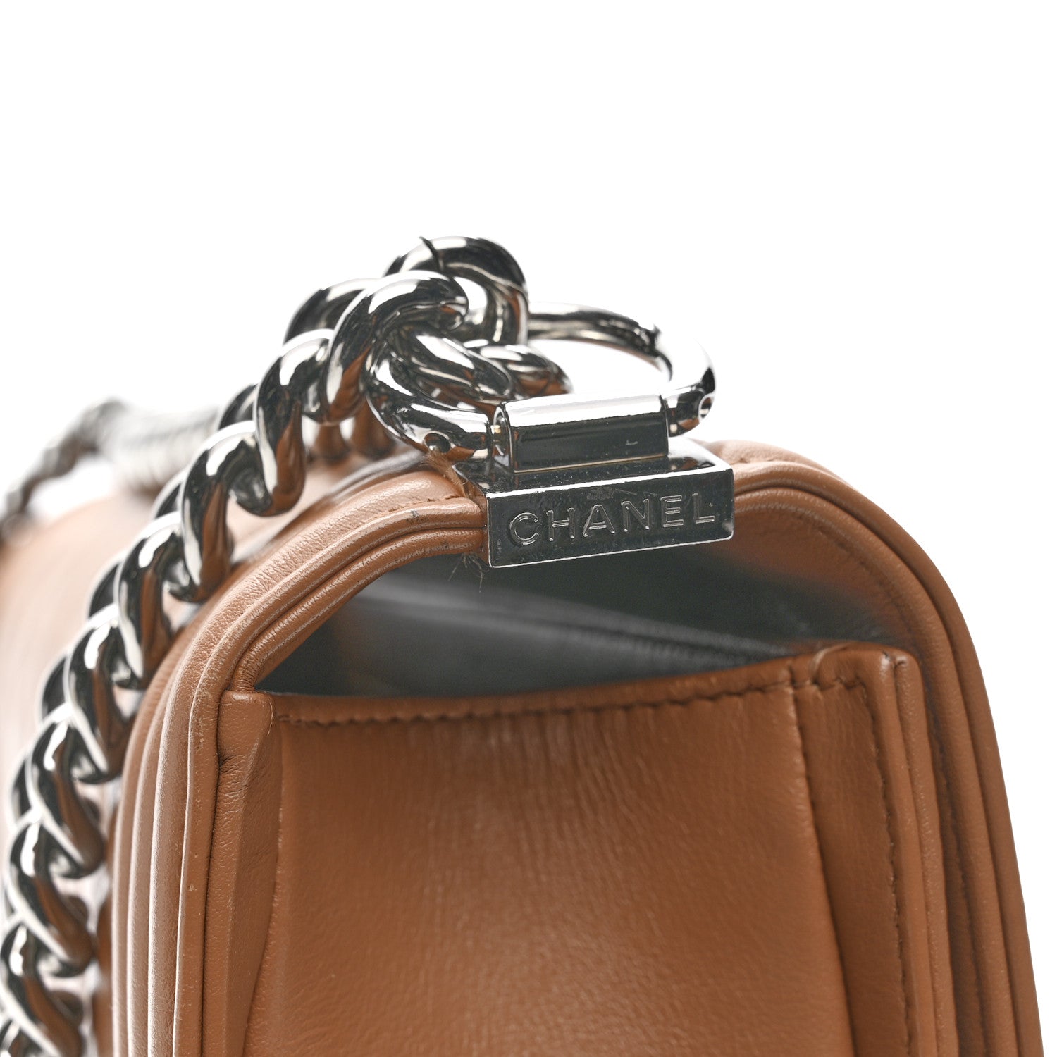Chanel Calfskin Quilted New Medium Boy Flap Dark Beige