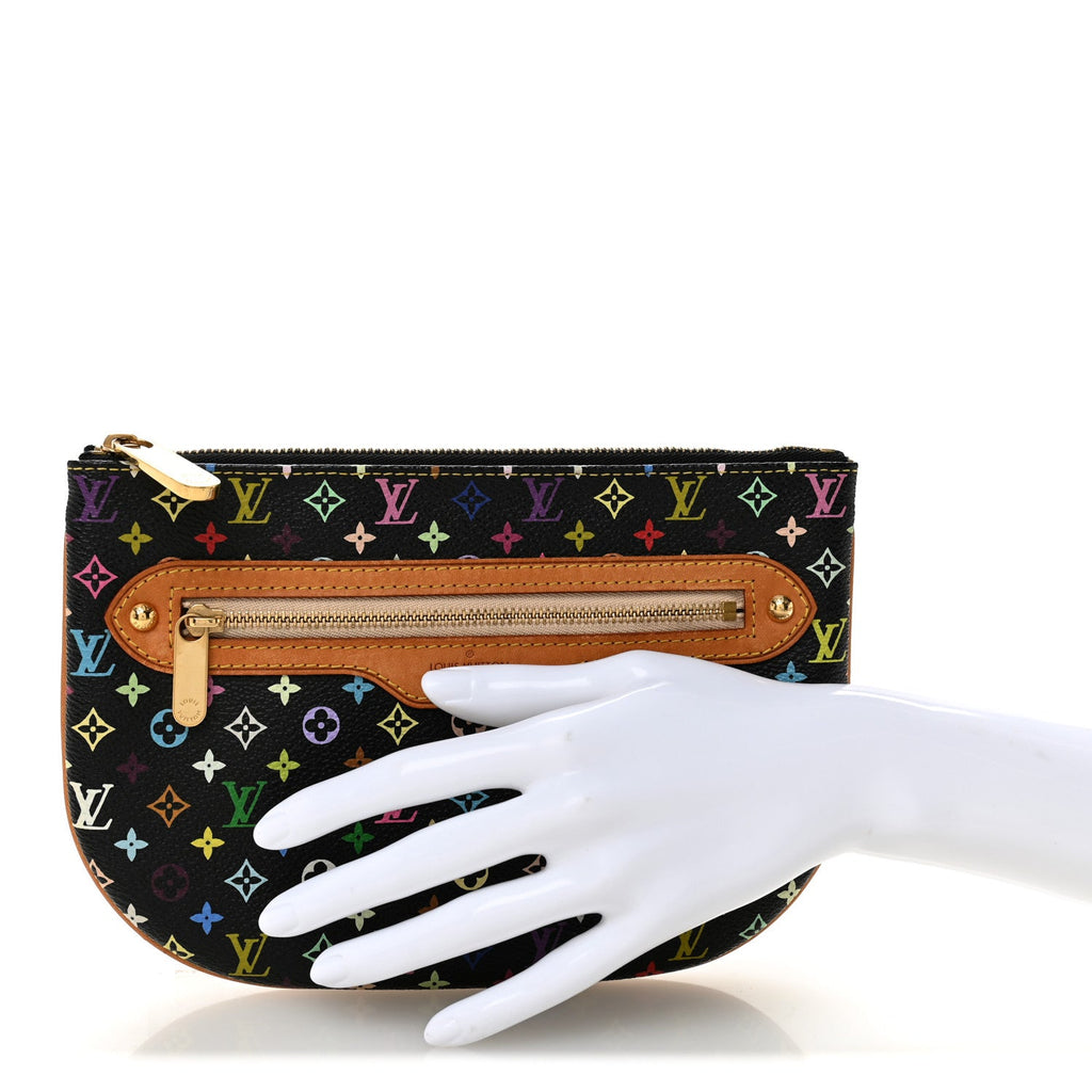 Louis Vuitton Monogram Multicolor Pochette Plate GM Black