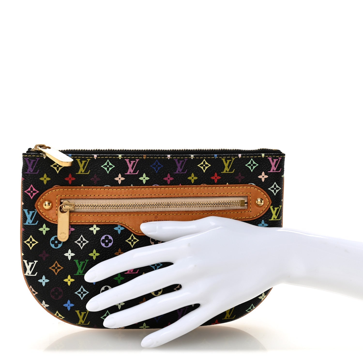 Louis Vuitton Monogram Multicolor Pochette Plate GM Black