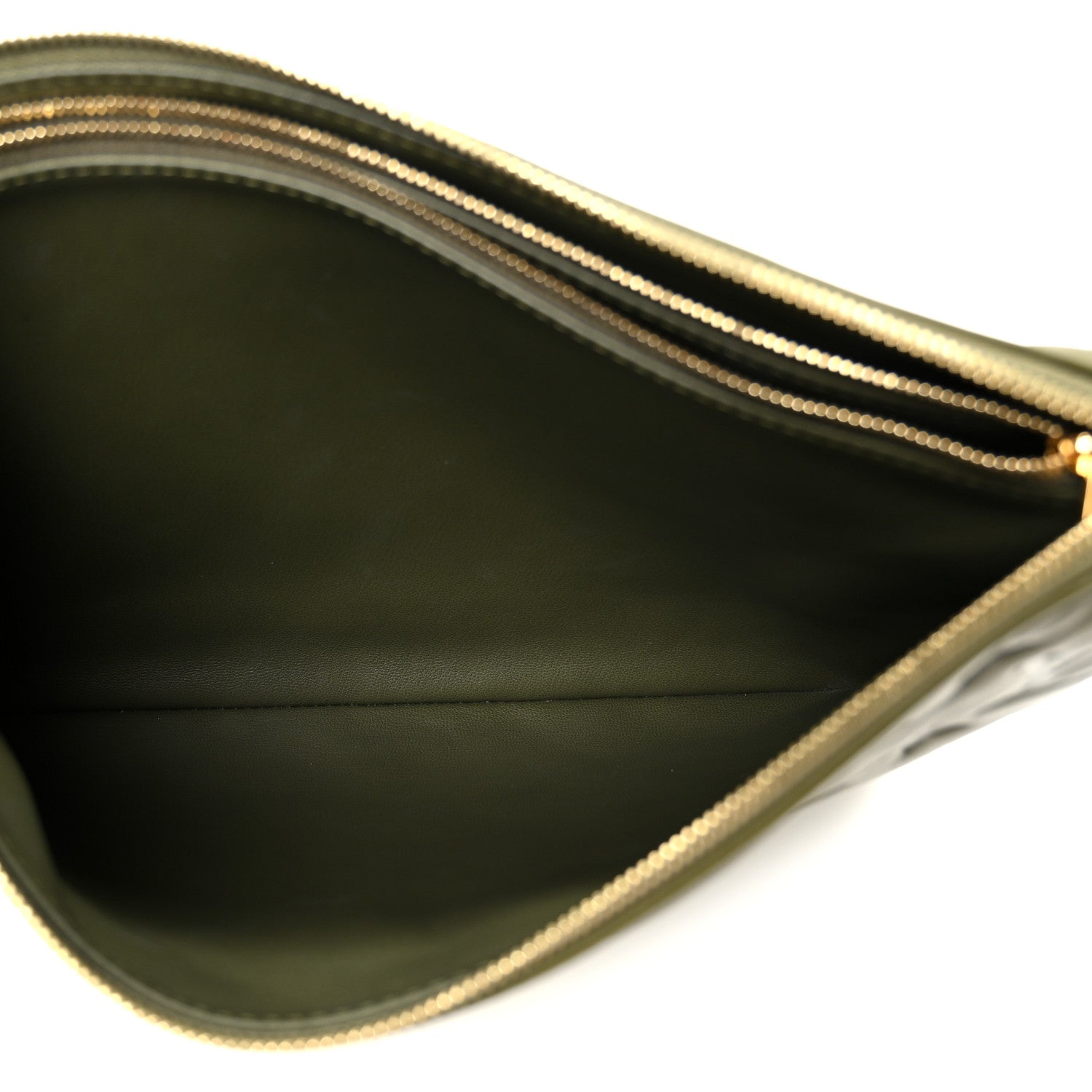 Louis Vuitton Lambskin Embossed Monogram Coussin MM Khaki