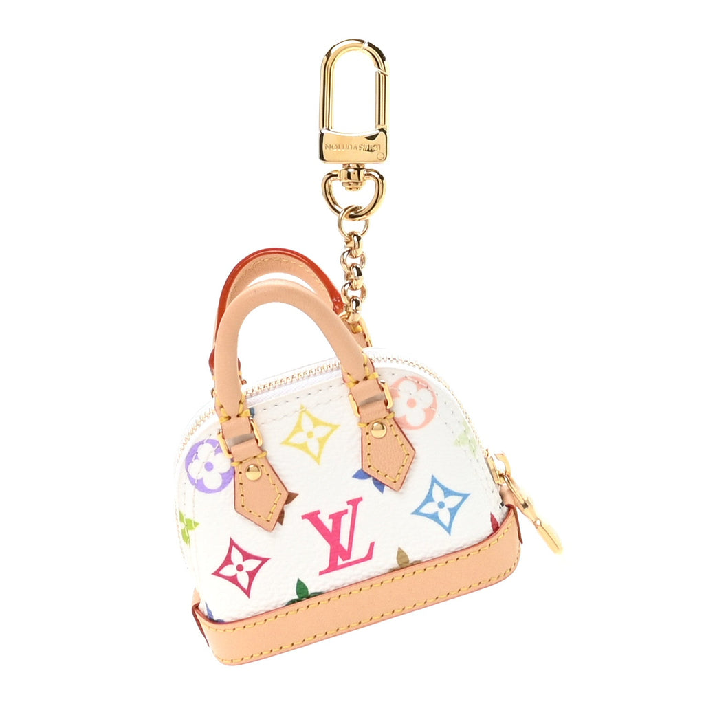 Louis Vuitton LV x TM Monogram Multicolor Micro Alma Bag Charm White