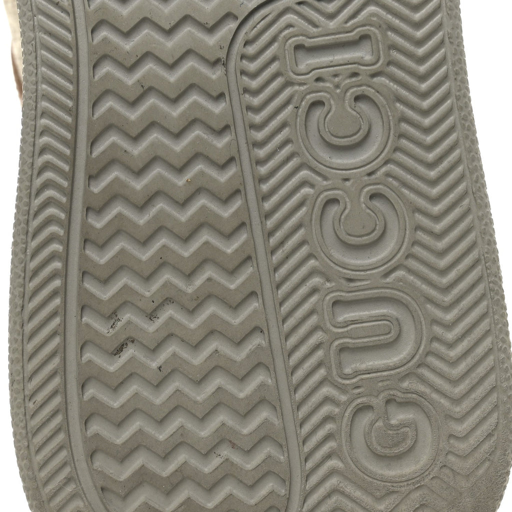 Gucci Calfskin GG Supreme Monogram Perforated Womens Platform 55mm Sneakers 37 Apricot Pink Beige Grey