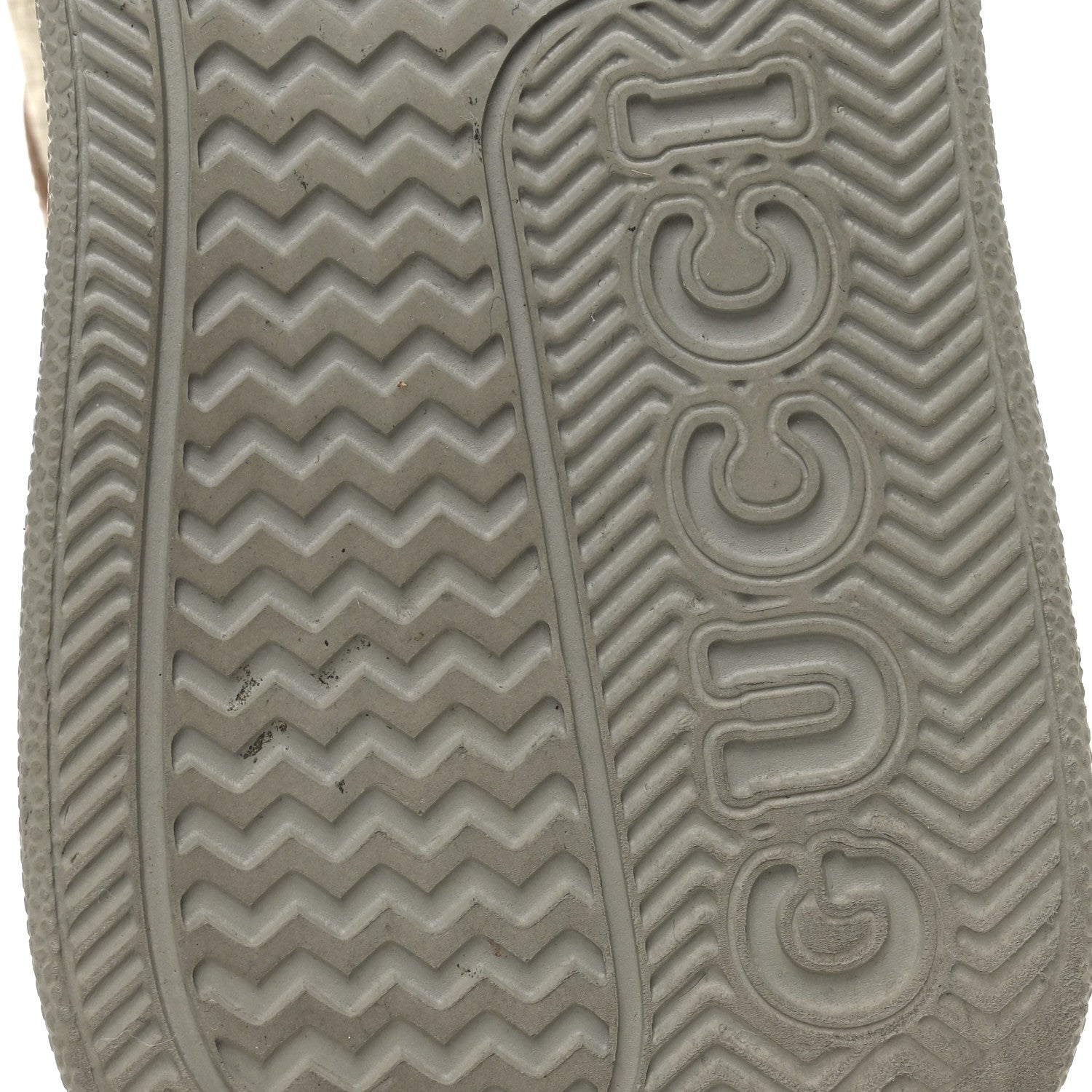 Gucci Calfskin GG Supreme Monogram Perforated Womens Platform 55mm Sneakers 37 Apricot Pink Beige Grey