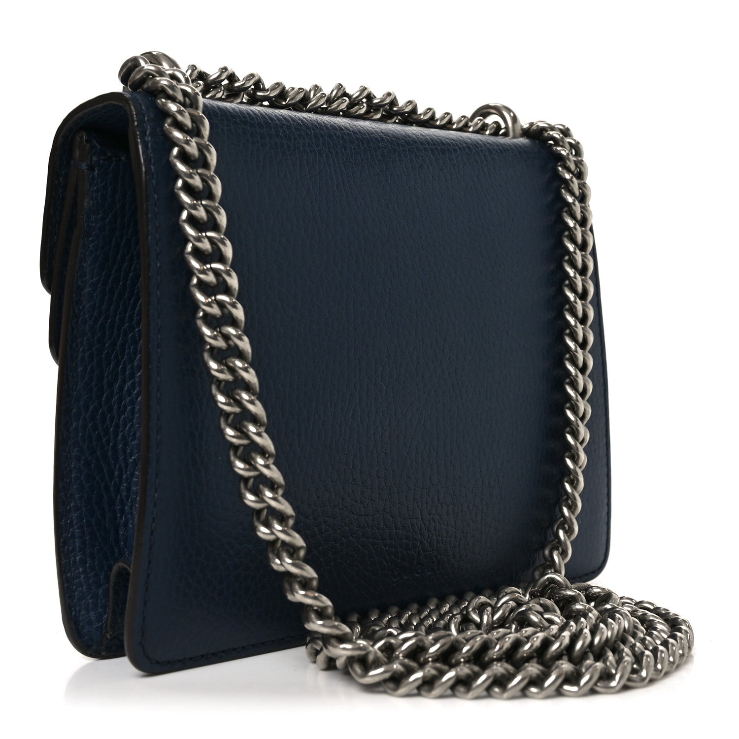 Gucci Dollar Calfskin Crystal Mini Dionysus Shoulder Bag Blue Agata Montana Sapphire