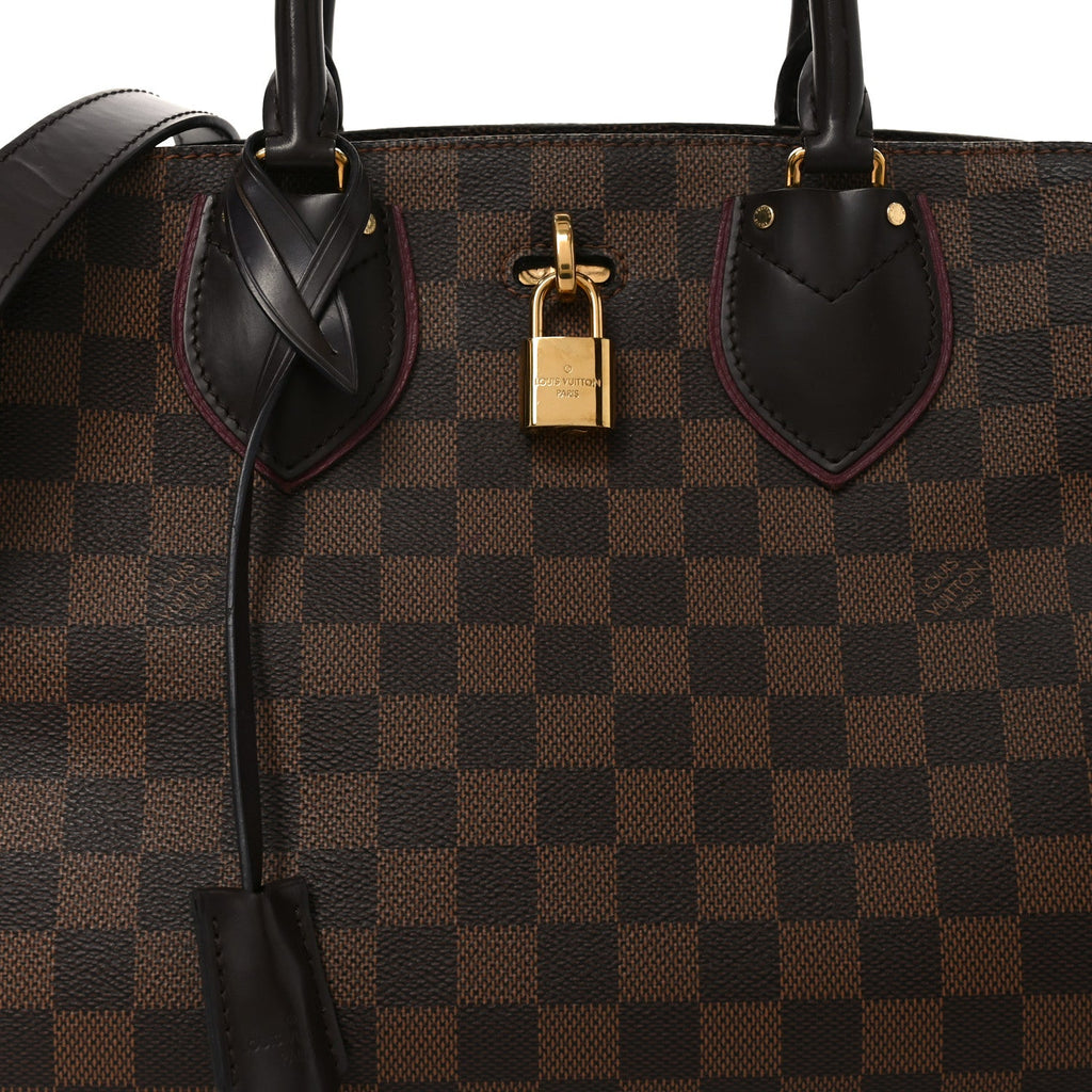 Louis Vuitton Cuir Taurillon Damier Ebene Normandy Bordeaux