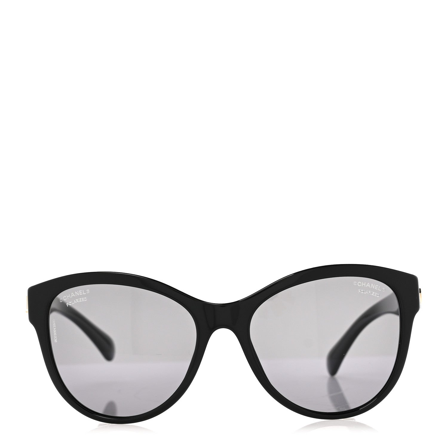 Acetate Pantos Logo Polarized Sunglasses 5458 Black