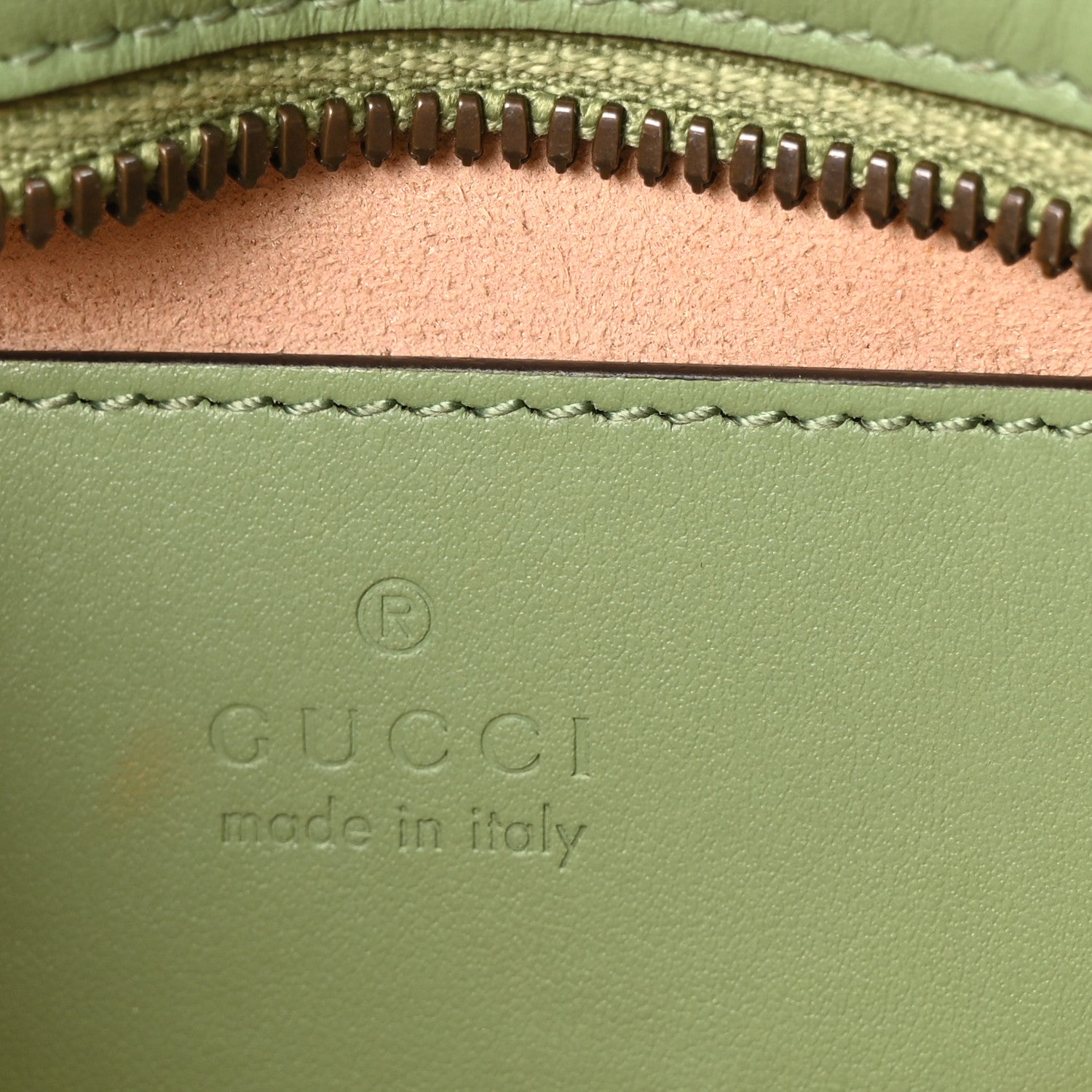 Gucci Calfskin Matelasse Small GG Marmont Chain Shoulder Bag Salamander Green
