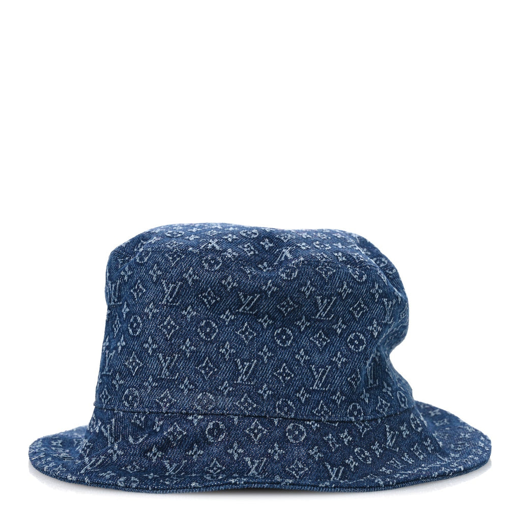 Louis Vuitton Monogram Denim Reversible Everyday Bucket Hat M Blue