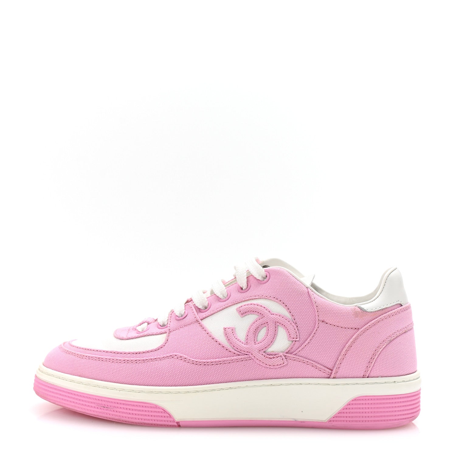 Cotton Sneakers 39 Pink White