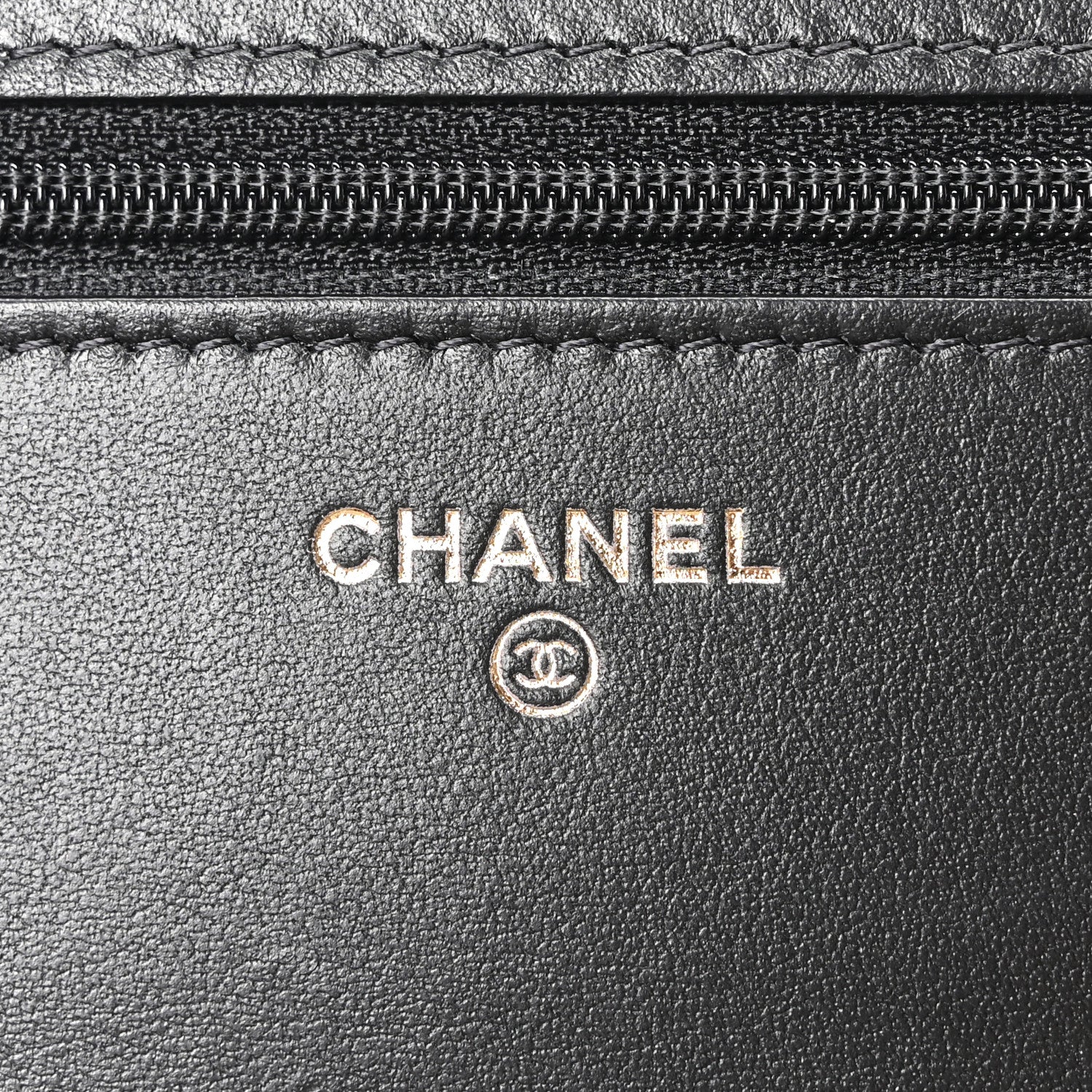 Chanel Calfskin Quilted Maxi Pearl Wallet On Chain WOC Black