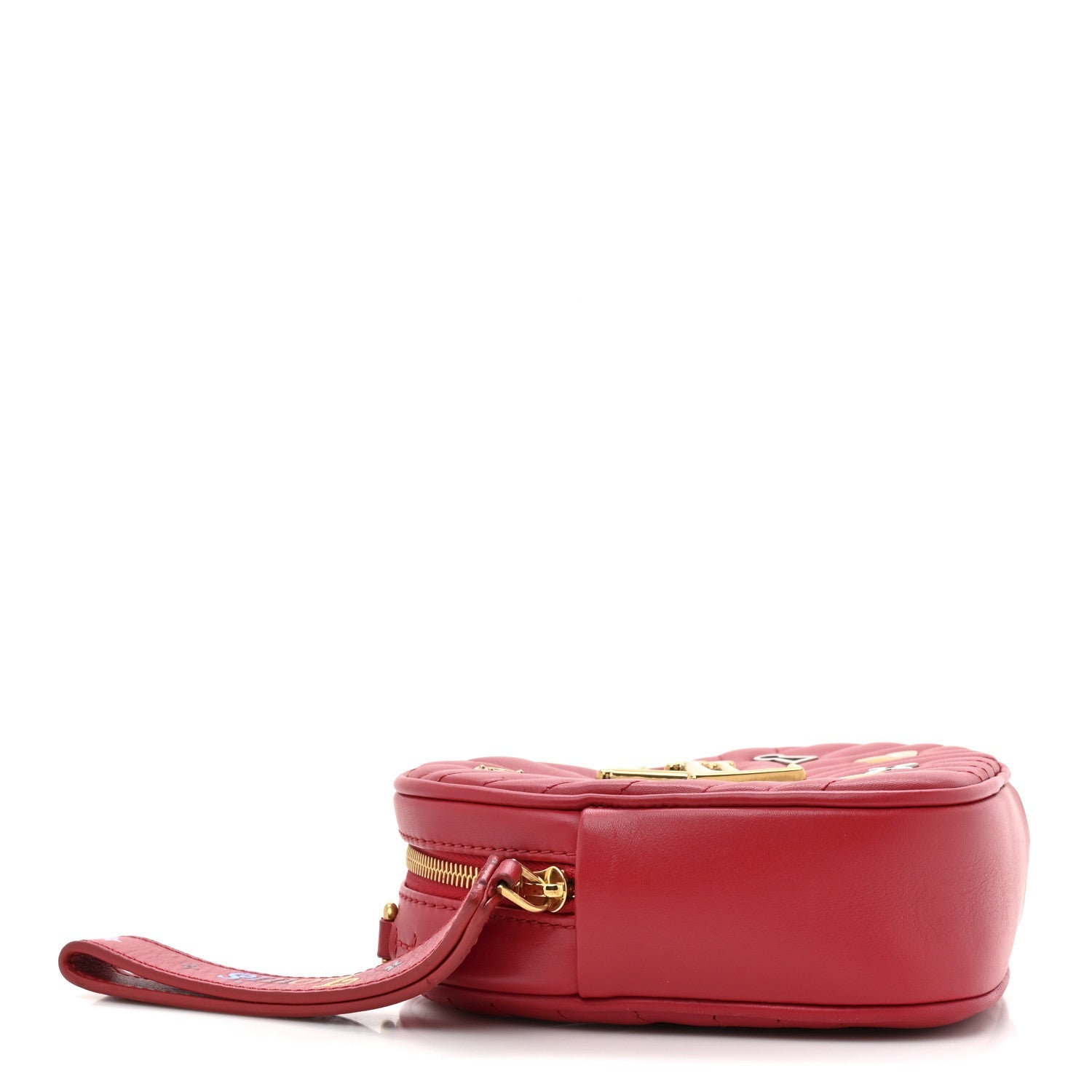 Louis Vuitton Calfskin Embellished New Wave Love Lock Heart Bag Ecarlate