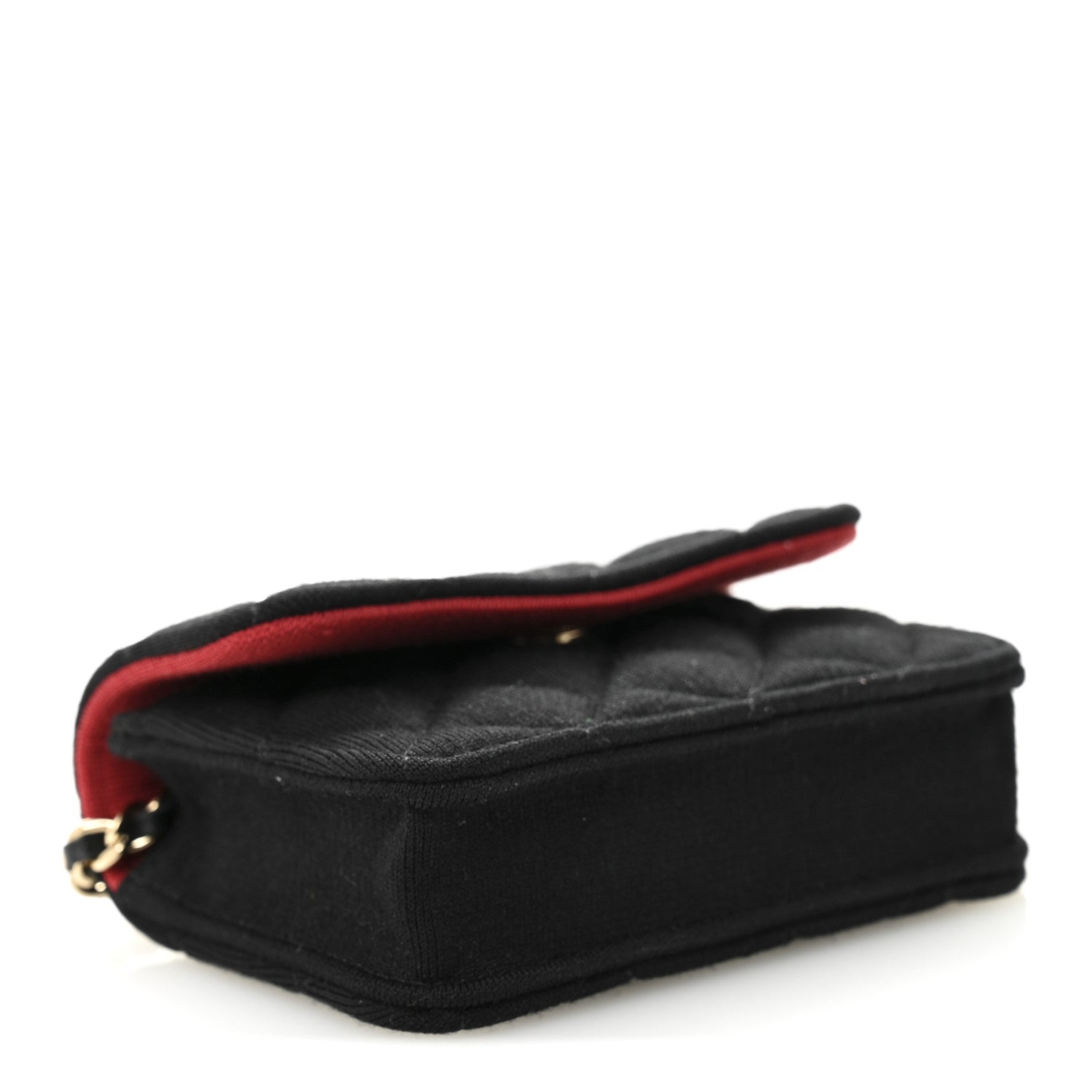 Chanel Jersey Quilted Micro Mini Flap Black