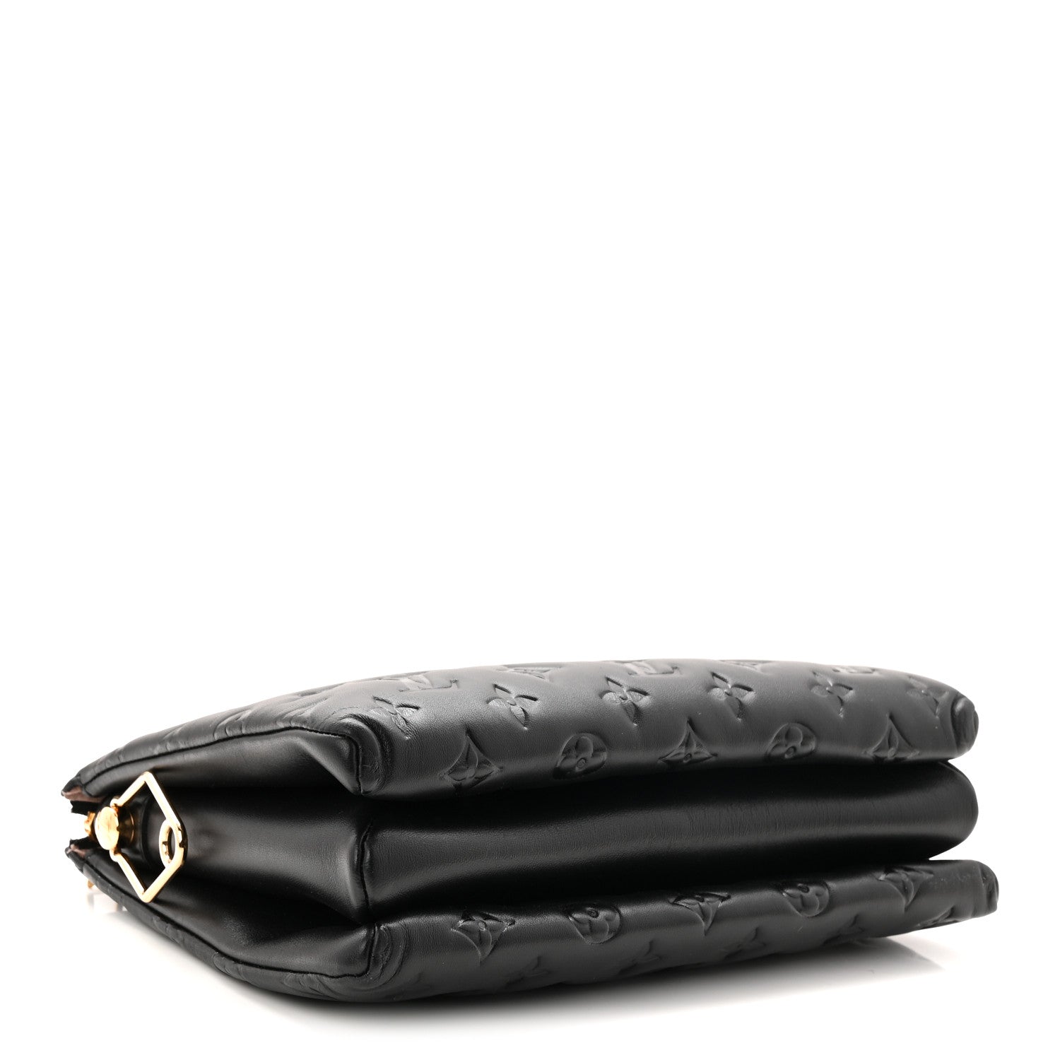 Louis Vuitton Lambskin Embossed Monogram Coussin PM Black