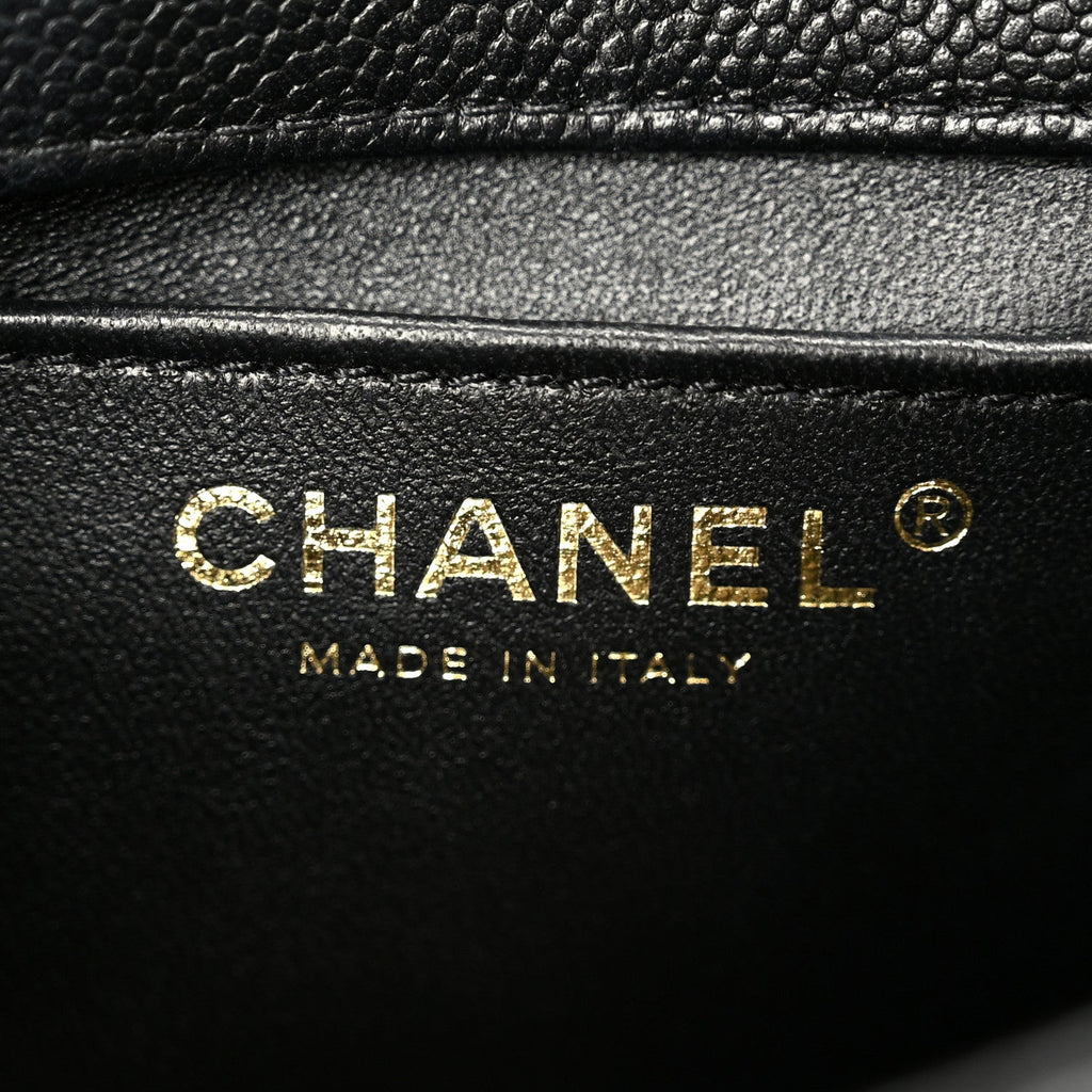 Chanel Caviar Quilted Mini Sweetheart Rectangular Flap Black