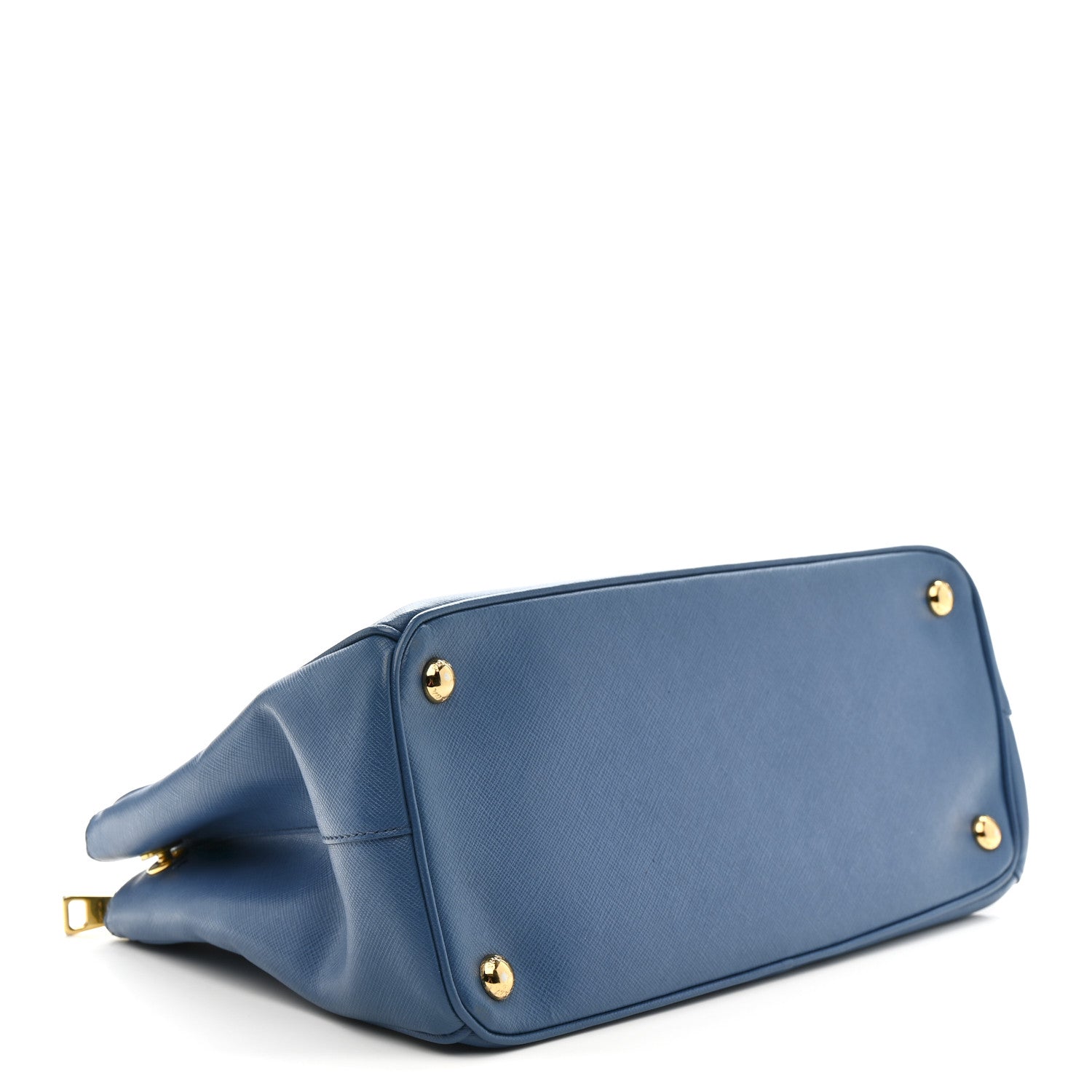 Prada Saffiano Small Galleria Double Zip Tote Cobalto