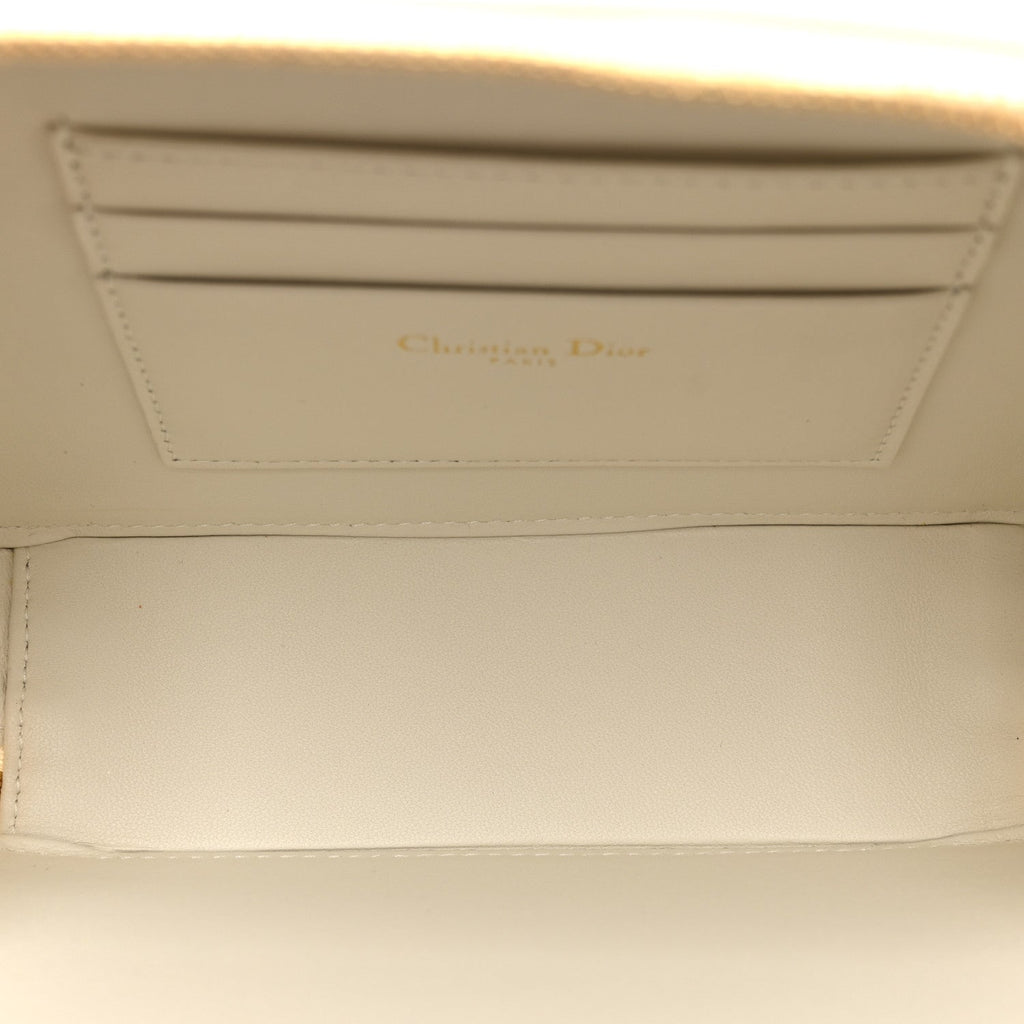 Christian Dior Calfskin Macrocannage Caro Box Bag Latte
