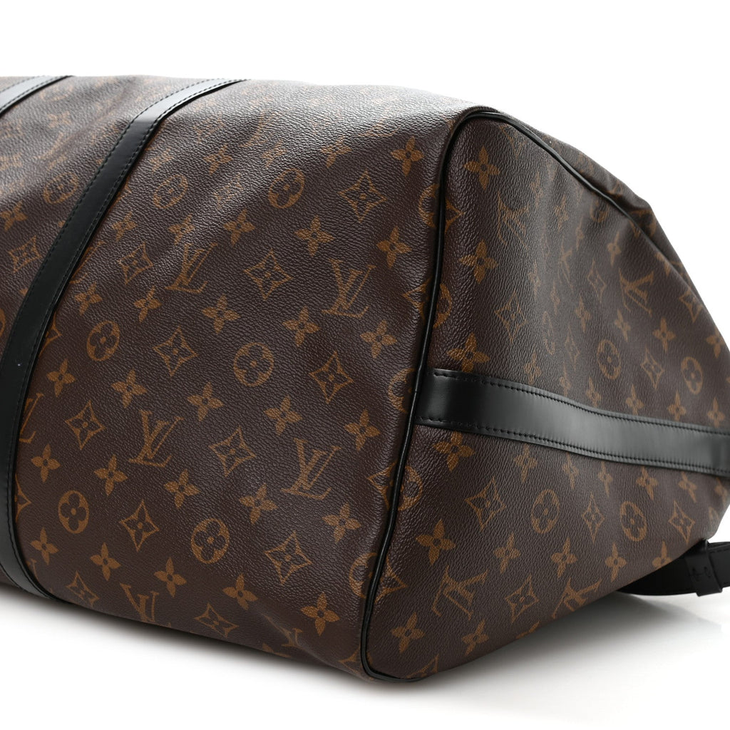 Louis Vuitton Monogram Macassar Keepall Bandouliere 55