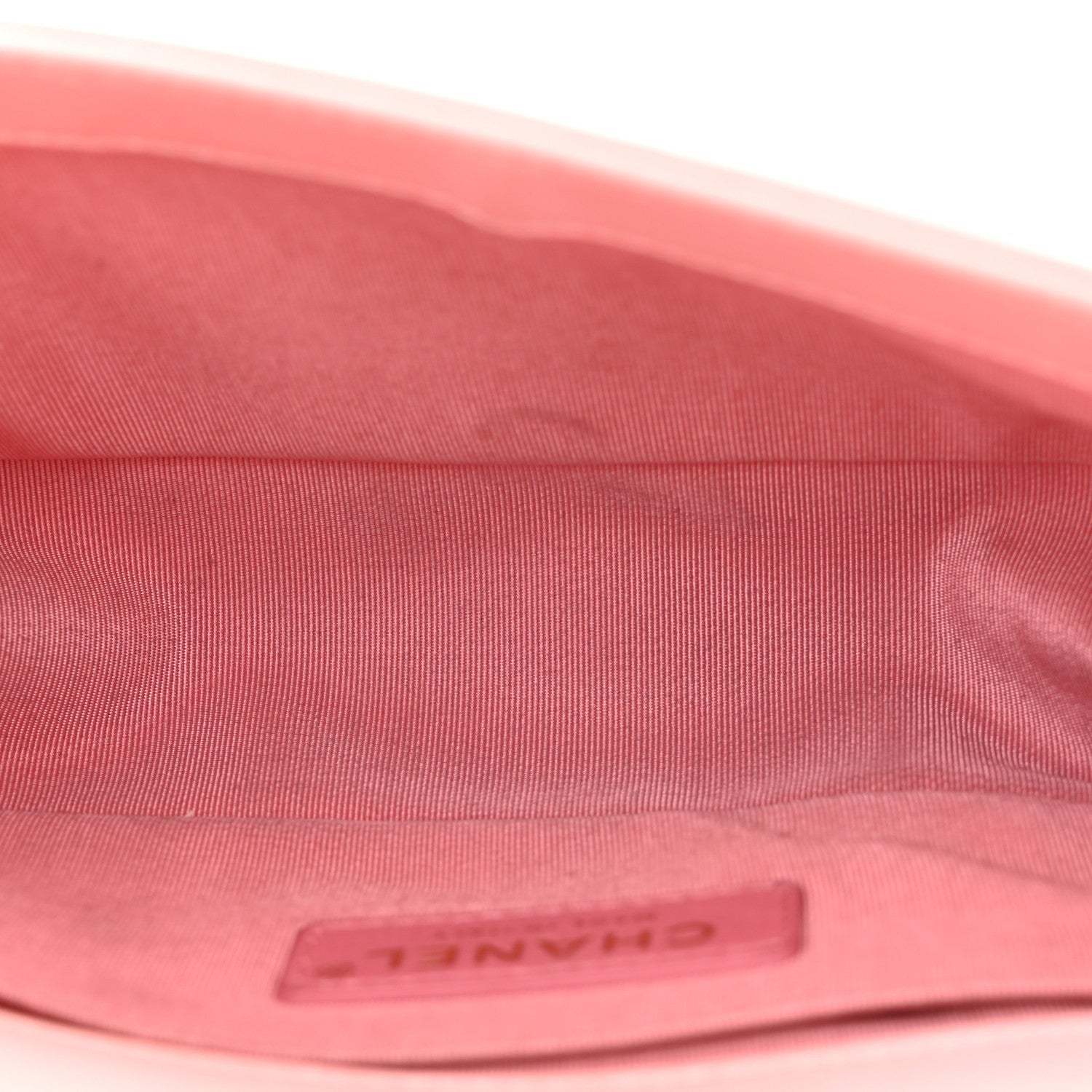 Chanel Calfskin Chevron Embroidered Small Boy By The Sea Flap Pink