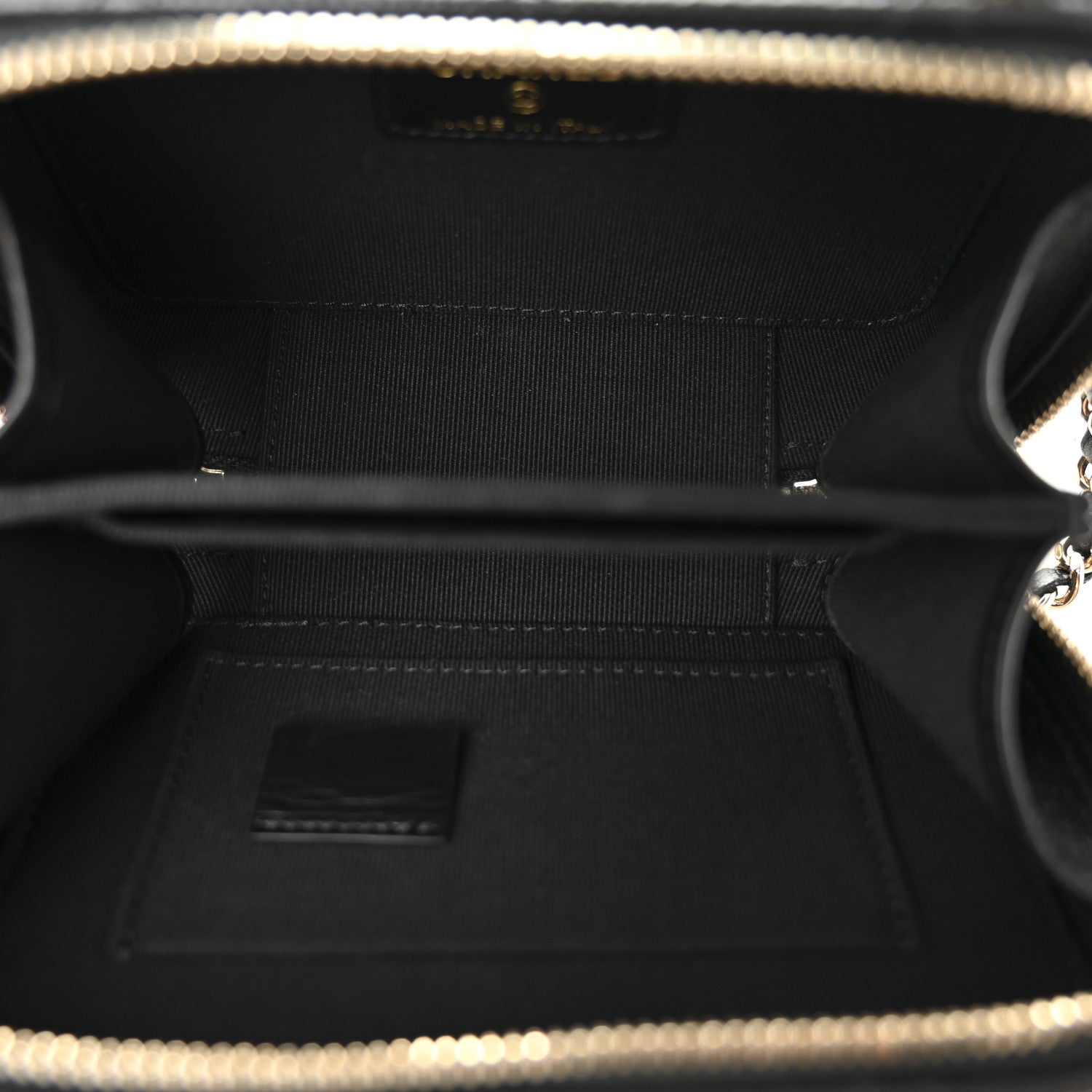 Chanel Caviar Quilted Small Top Handle Vanity Case Black
