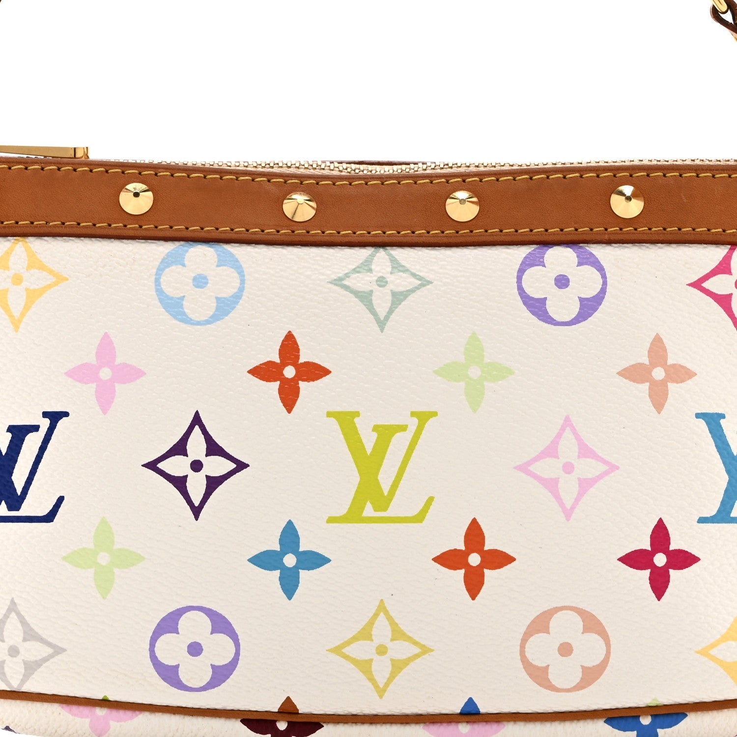 Louis Vuitton Monogram Multicolor Pochette Accessories White