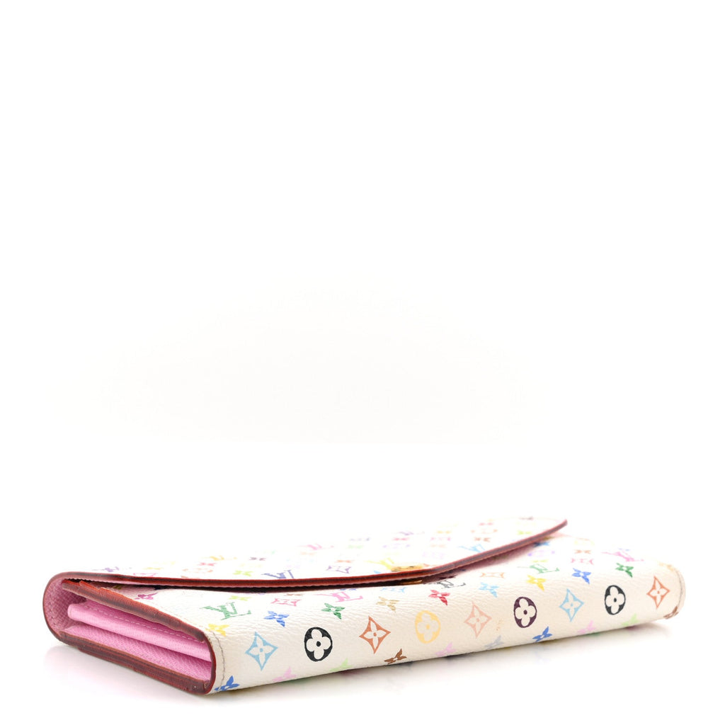 Louis Vuitton Monogram Multicolor Sarah Wallet NM White Litchi