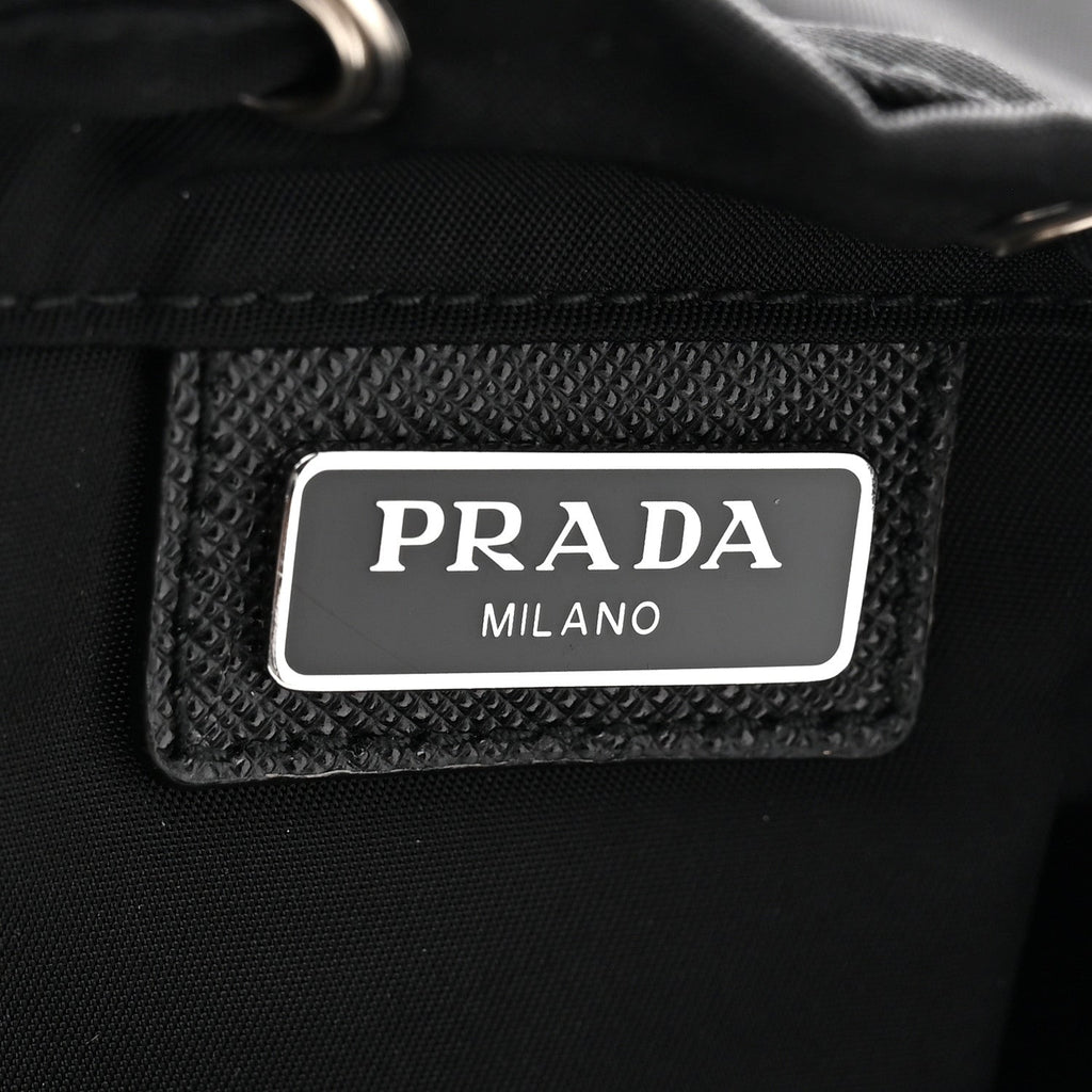Prada Nylon Vela Drawstring Pouch Black