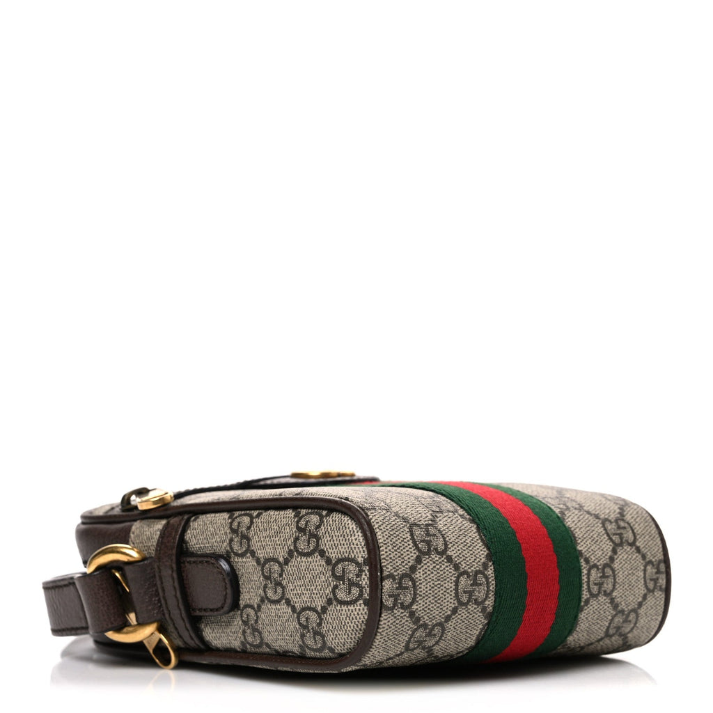 Gucci GG Supreme Monogram Web Mini Ophidia Messenger Brown