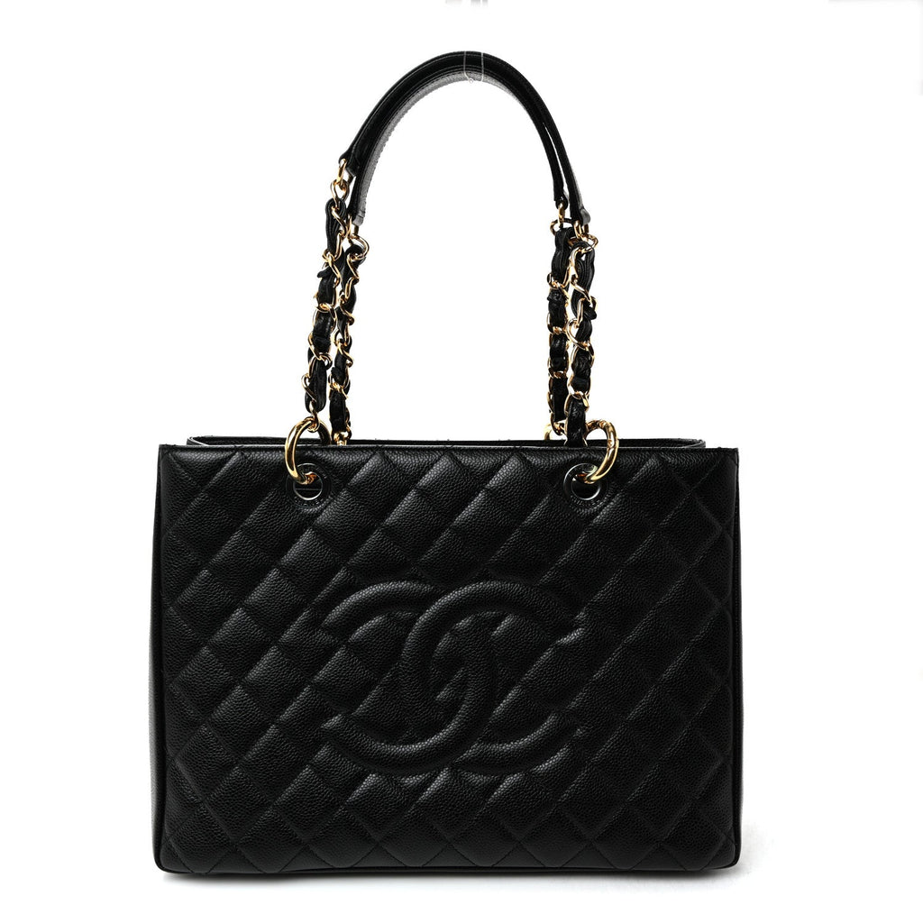 Chanel Caviar Quilted Grand Shopping Tote GST Black