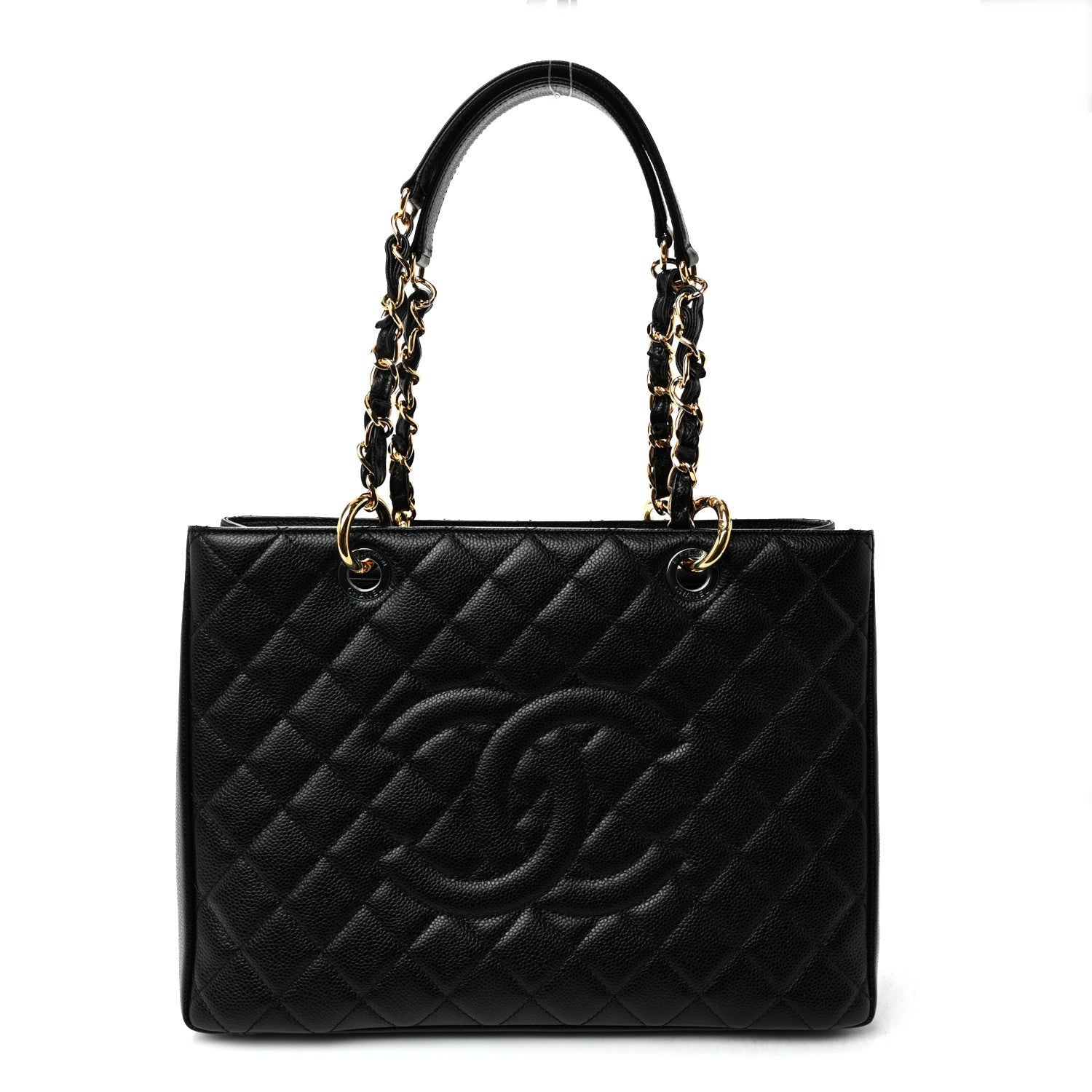 Chanel Caviar Quilted Grand Shopping Tote GST Black
