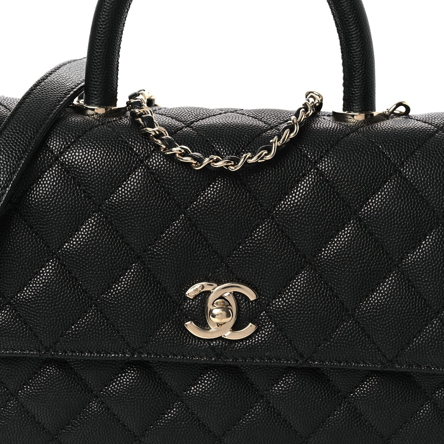 Chanel Caviar Quilted Mini Coco Handle Flap Black