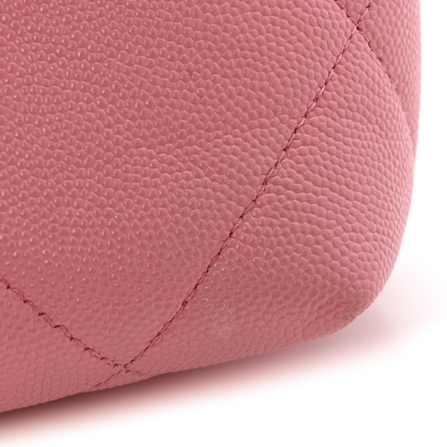 Chanel Caviar Quilted A Real Catch Clutch Pink