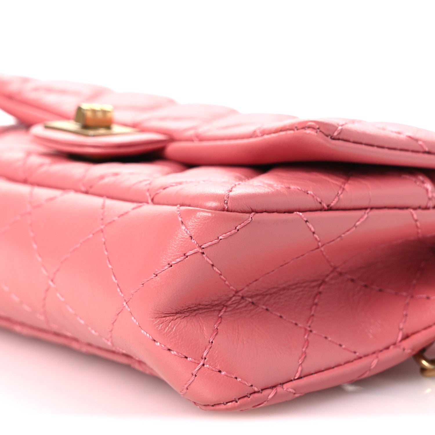 Chanel Aged Calfskin Quilted 2.55 Reissue Flap Belt Bag Pink