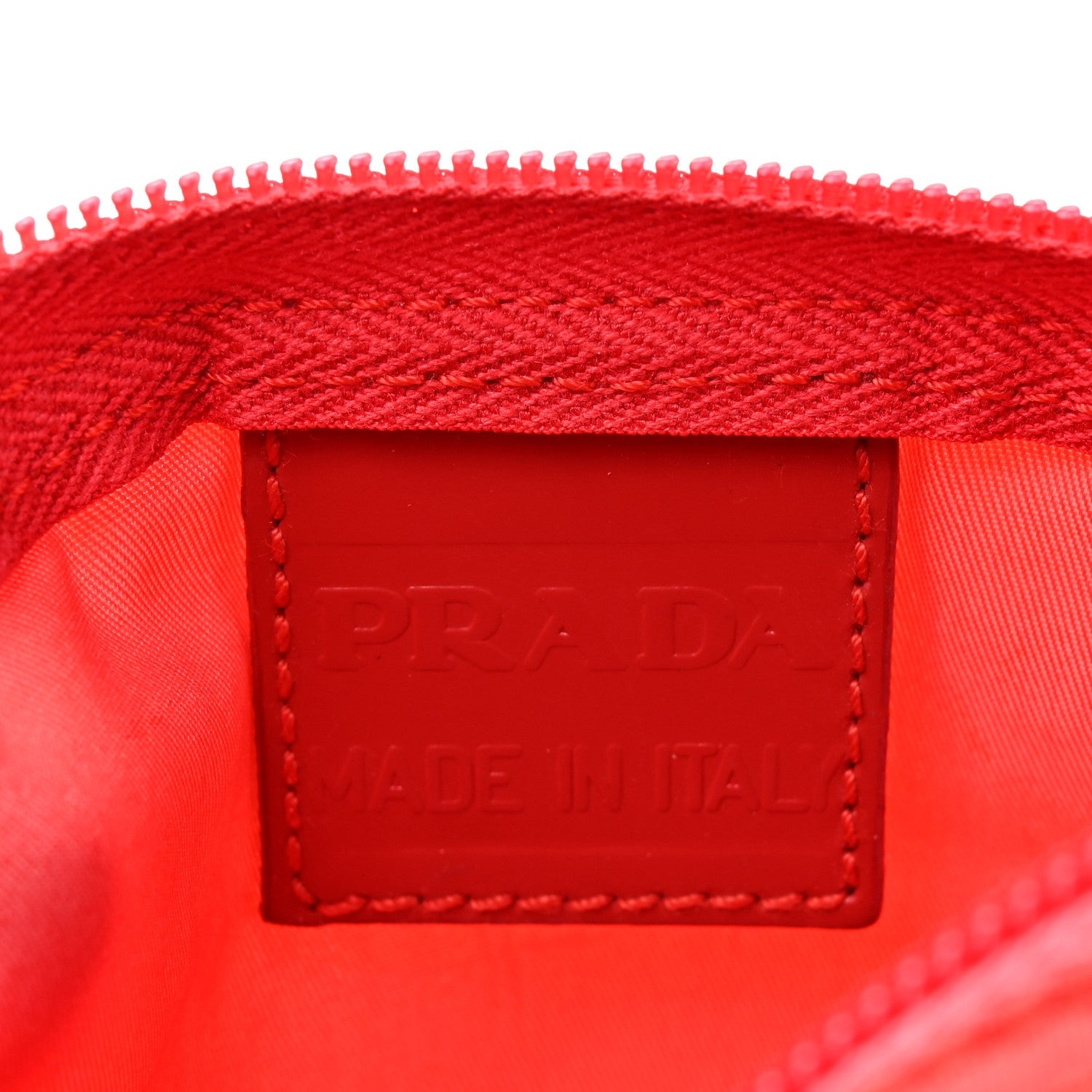 Prada Tessuto Nylon Vela Cosmetic Pouch Rosso