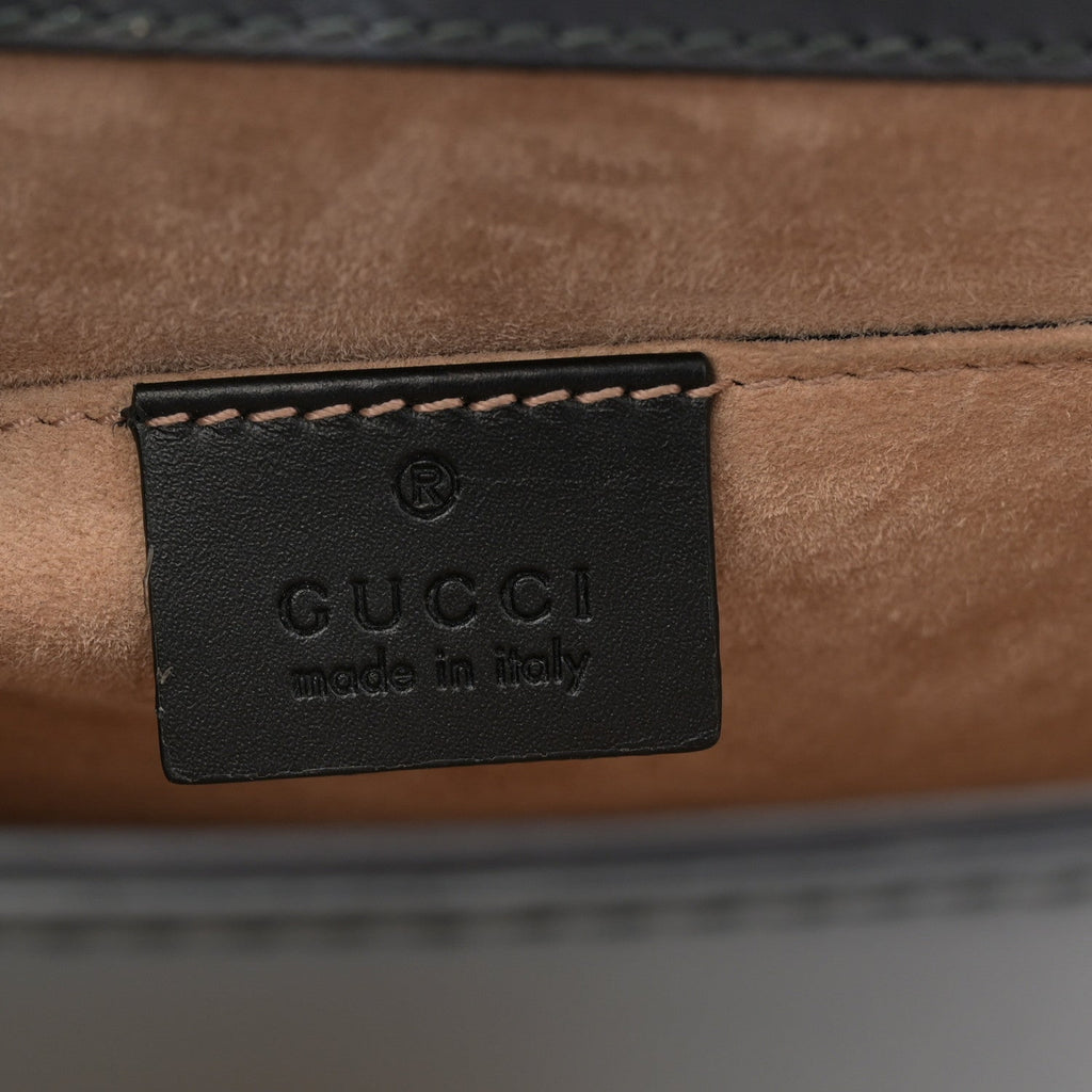 Gucci Calfskin Mini Sylvie Shoulder Bag Black