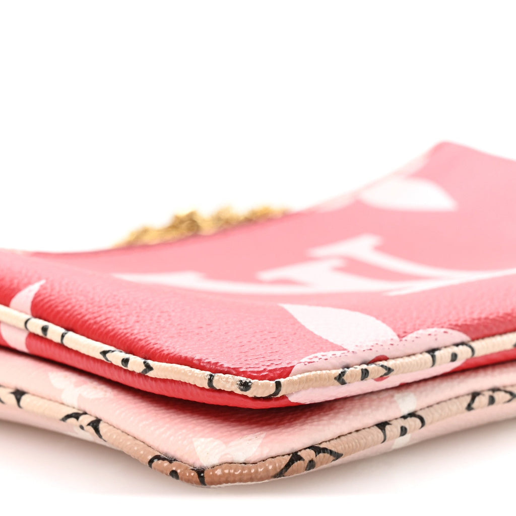 Louis Vuitton Monogram Giant Double Zip Pochette Rouge