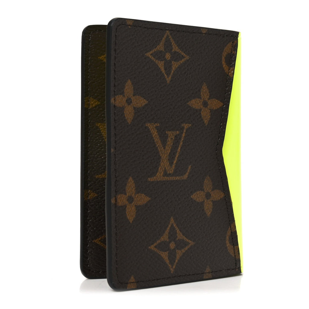 Louis Vuitton Monogram Macassar Pocket Organizer NM Florescent Yellow