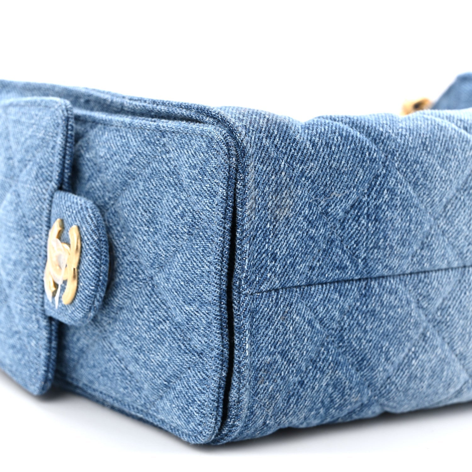 Chanel Washed Denim Quilted Mini Chanel 25 Handbag Blue
