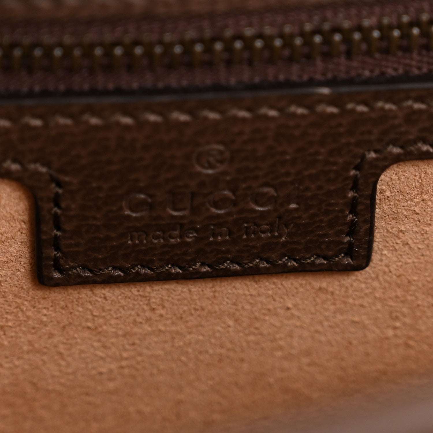 Gucci GG Supreme Monogram Textured Dollar Calfskin Web Small Ophidia Padlock Top Handle Bag Beige Ebony New Acero