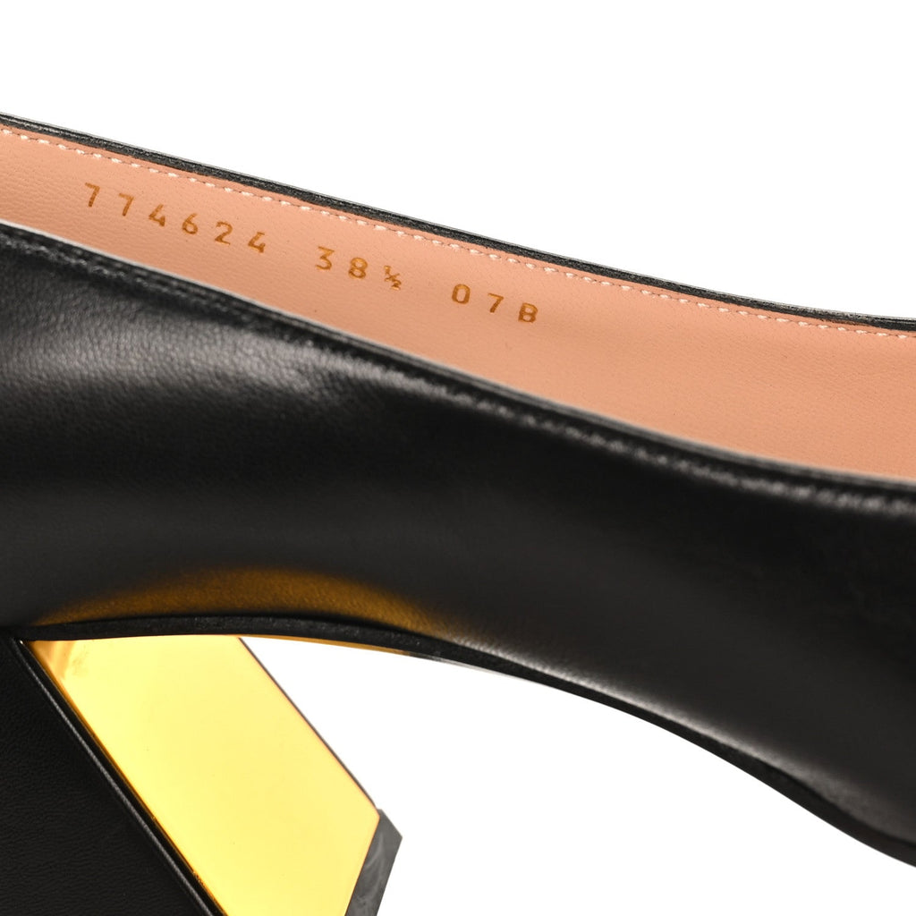 Gucci Malaga Kid Horsebit 75mm Pumps 38.5 Black