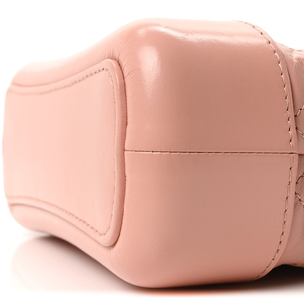 Chanel Aged Calfskin Quilted Small Gabrielle Hobo Pink