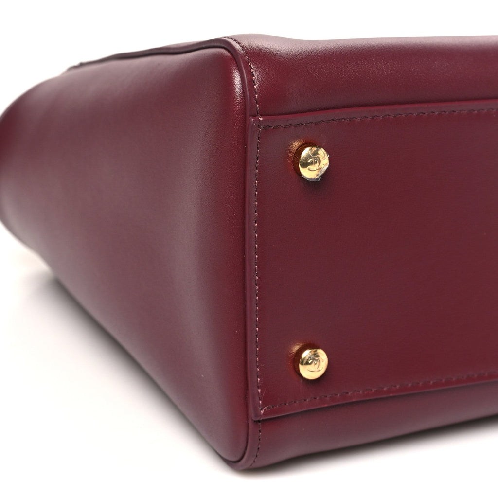Chanel Calfskin Archetype Small Shopping Tote Dark Burgundy