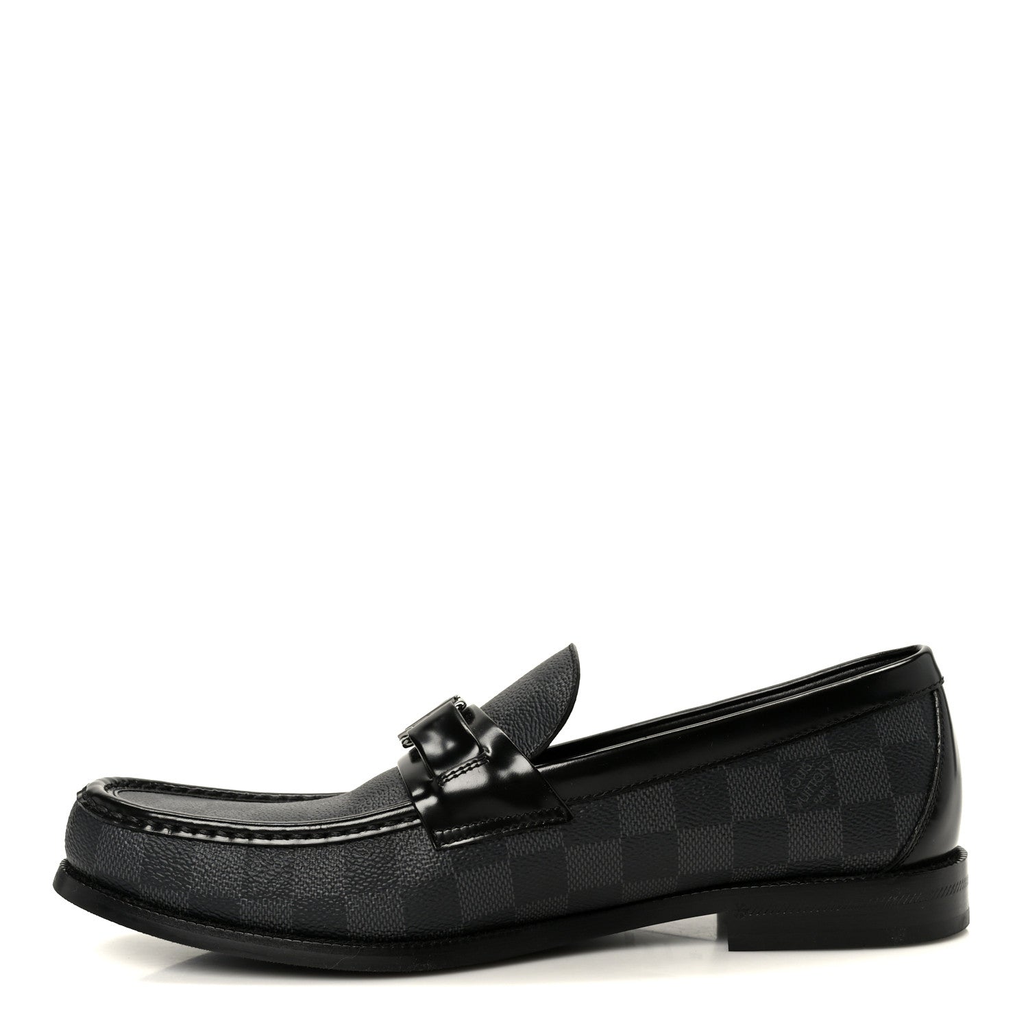 Louis Vuitton Damier Graphite Calfskin Mens Major Loafers 8.5