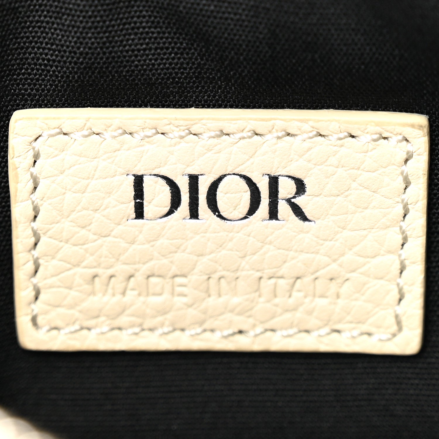 Christian Dior Grained Calfskin Mens Mini Saddle Bag Latte