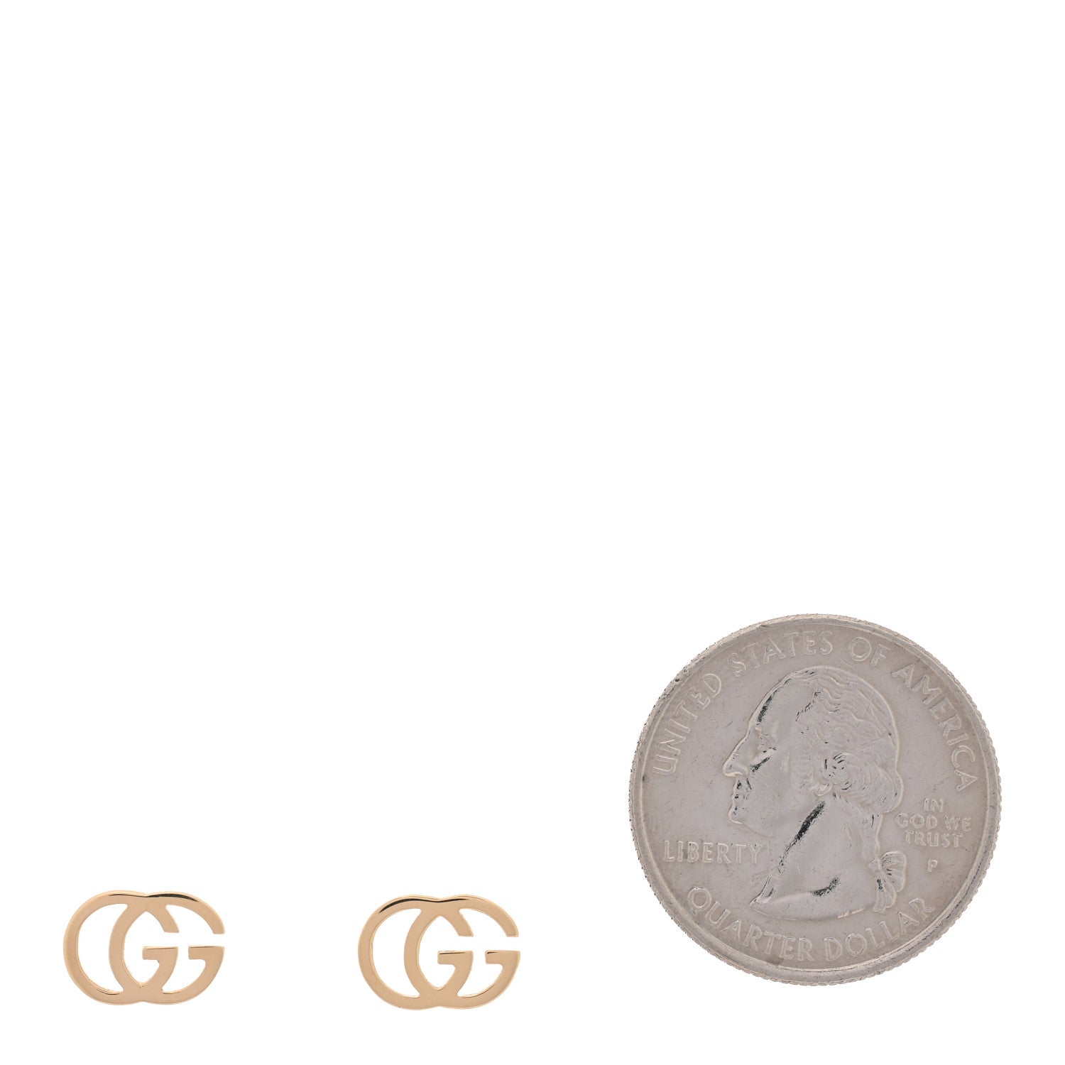 Gucci 18K Yellow Gold GG Tissue Stud Earrings