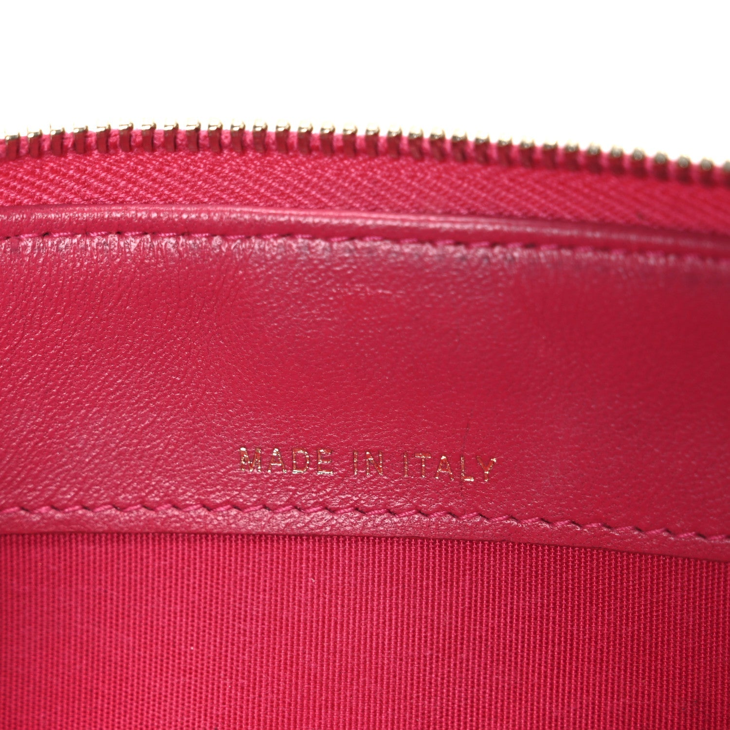 Lambskin Quilted Small Boy Zipped Pouch Dark Pink