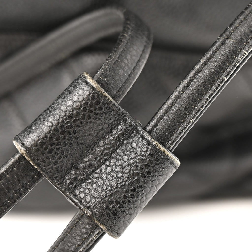 Chanel Caviar Quilted Drawstring Backpack Black